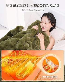 Amazon.co.jp : HAGOOGI 電気毛布 敷き 掛け兼用 節電 190×130cm 10