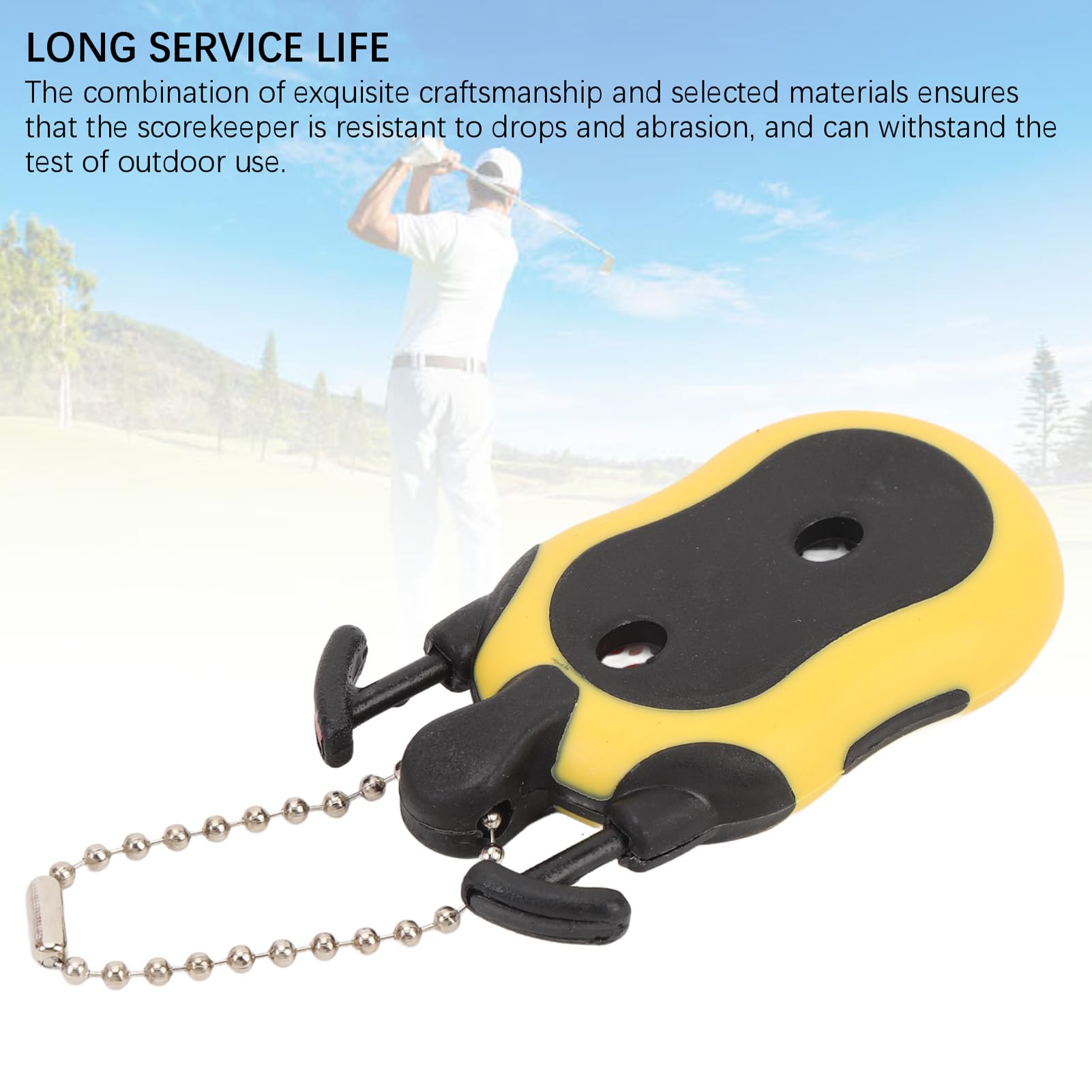 Club Stroke Scoring Keeper, Portable Gourd Shape Counter with One Press Yellow Score Counter for Competition