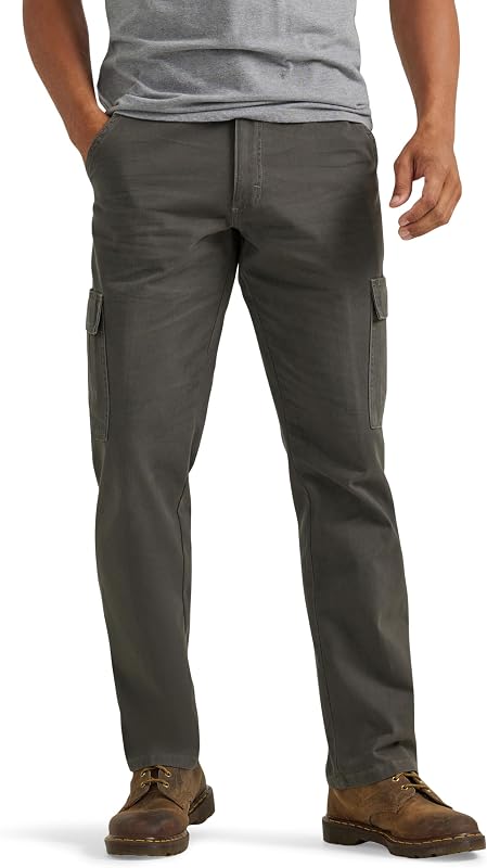 Wrangler Authentics Pantalón cargo de sarga de ajuste relajado para hombre (Logan)