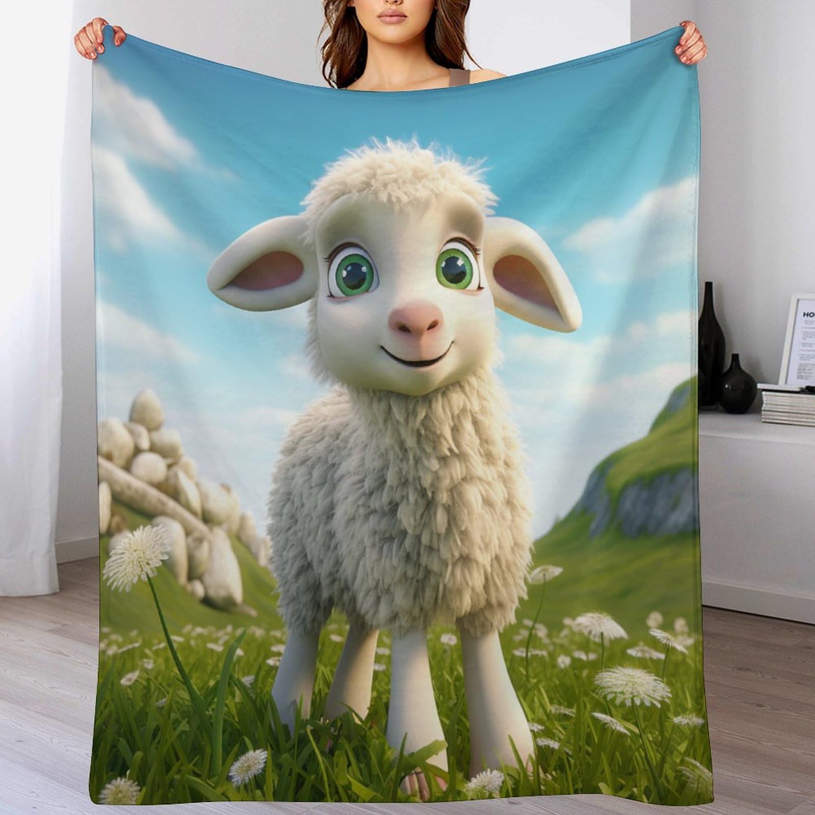 Couverture Bébé et Plaid Canapé en Polaire Flanelle Chaude Douce - Lit 180x200 cm