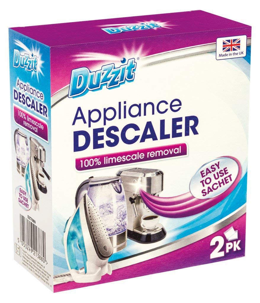 Duzzit Appliance Descaler Easy To Use Sachets For Kettle Coffee Machine Removes Limescale, Purple (Pack Of 2)