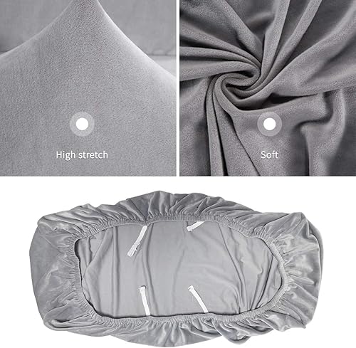 Miniatura 4 de Fundas de banco Fundas de banco lavables rectangulares para comedor con elástico inferior Funda protectora elástica de muebles para sala de estar,