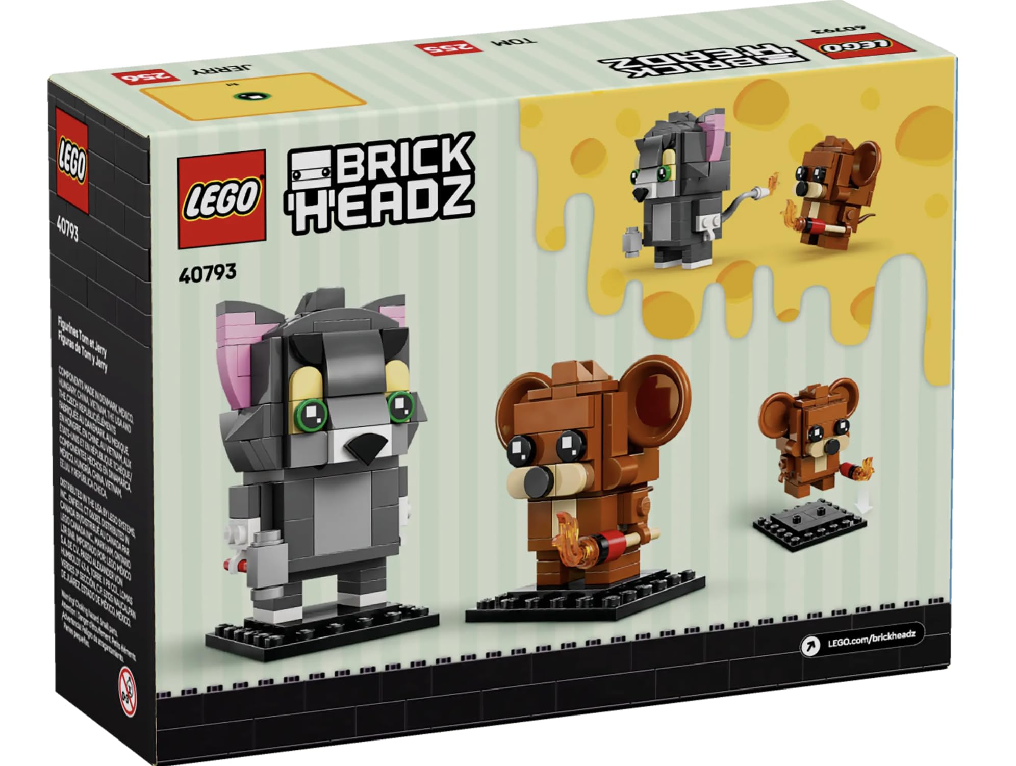 jyj♡ Amazon.com: LEGO Brickheadz Tom and Jerry Figures (40793) : Toys