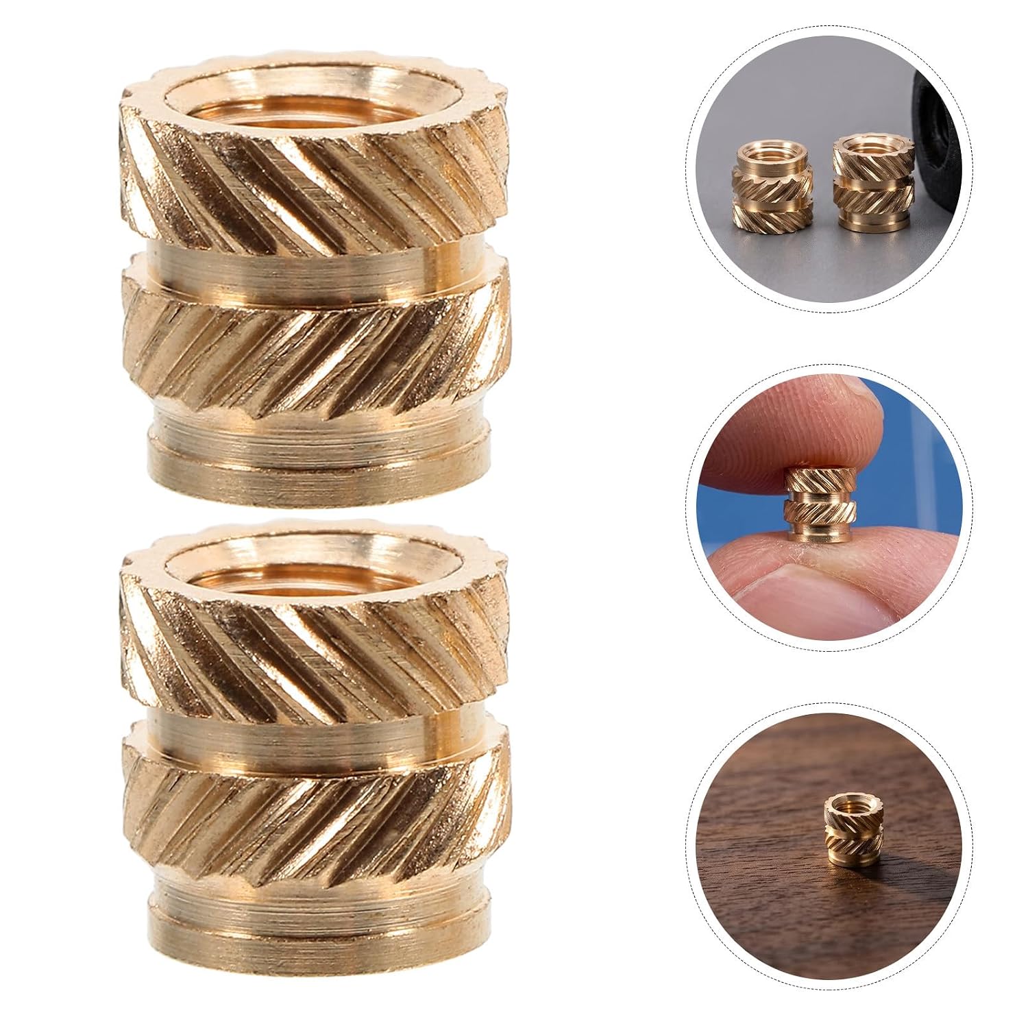 48pcs Precision Knurled Brass Heat Set Insert Nut M4