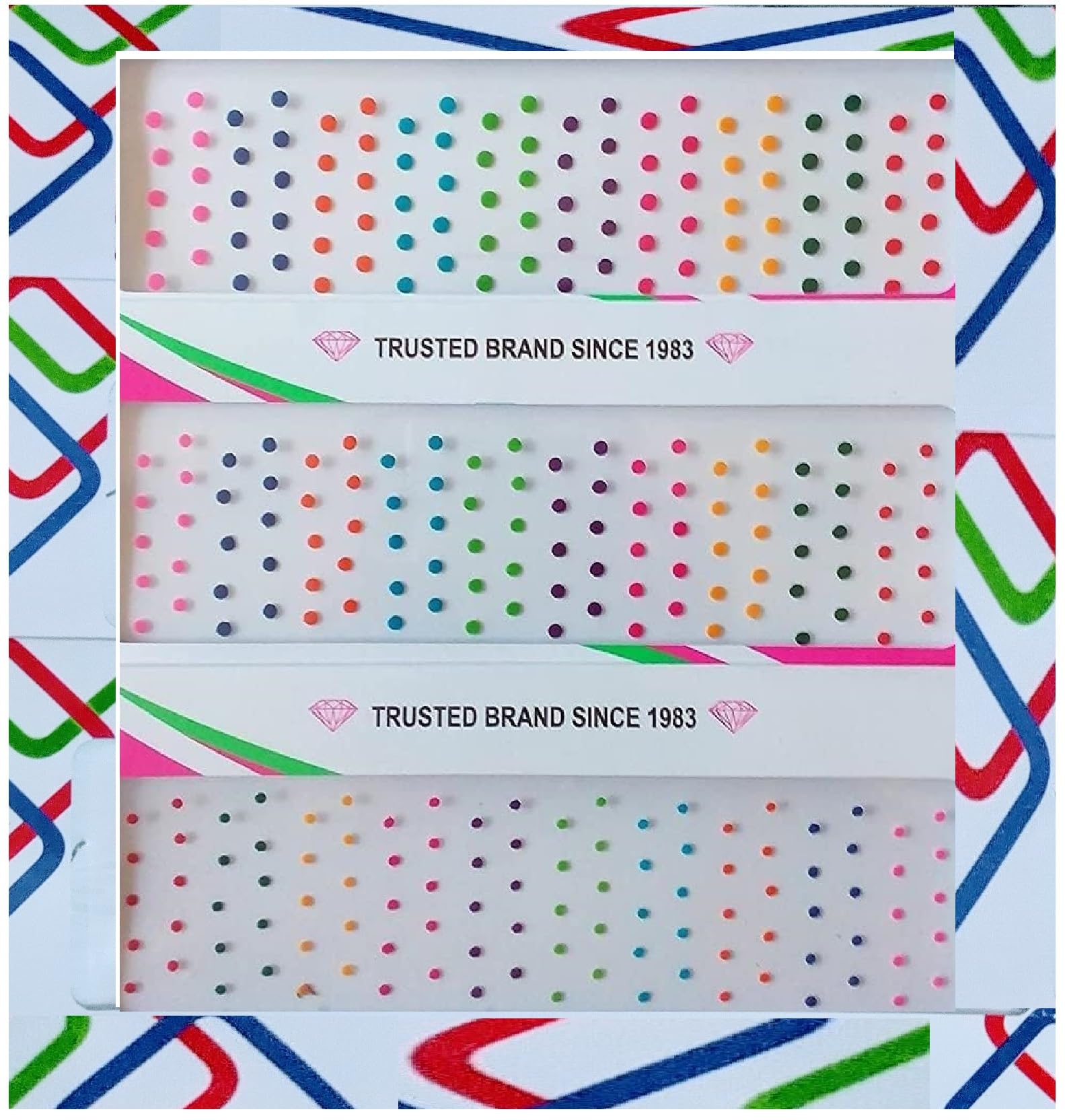 Small Multi Colour Plain Bindis for Girls Women Bindi Set