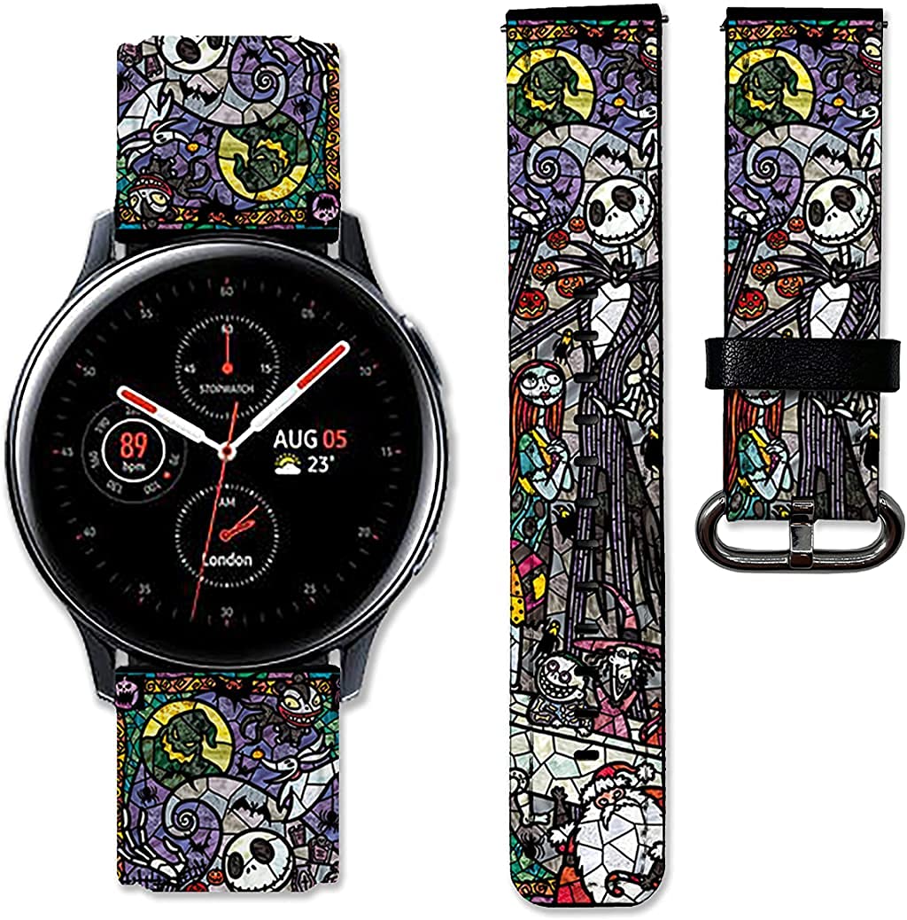 Nightmare Before Christmas band compatible with Samsung Galaxy Watch5 Pro Watch4 Watch 3 4 5 Active 2 40mm 41mm 42mm 45mm 46mm Gear S3 S2 and other