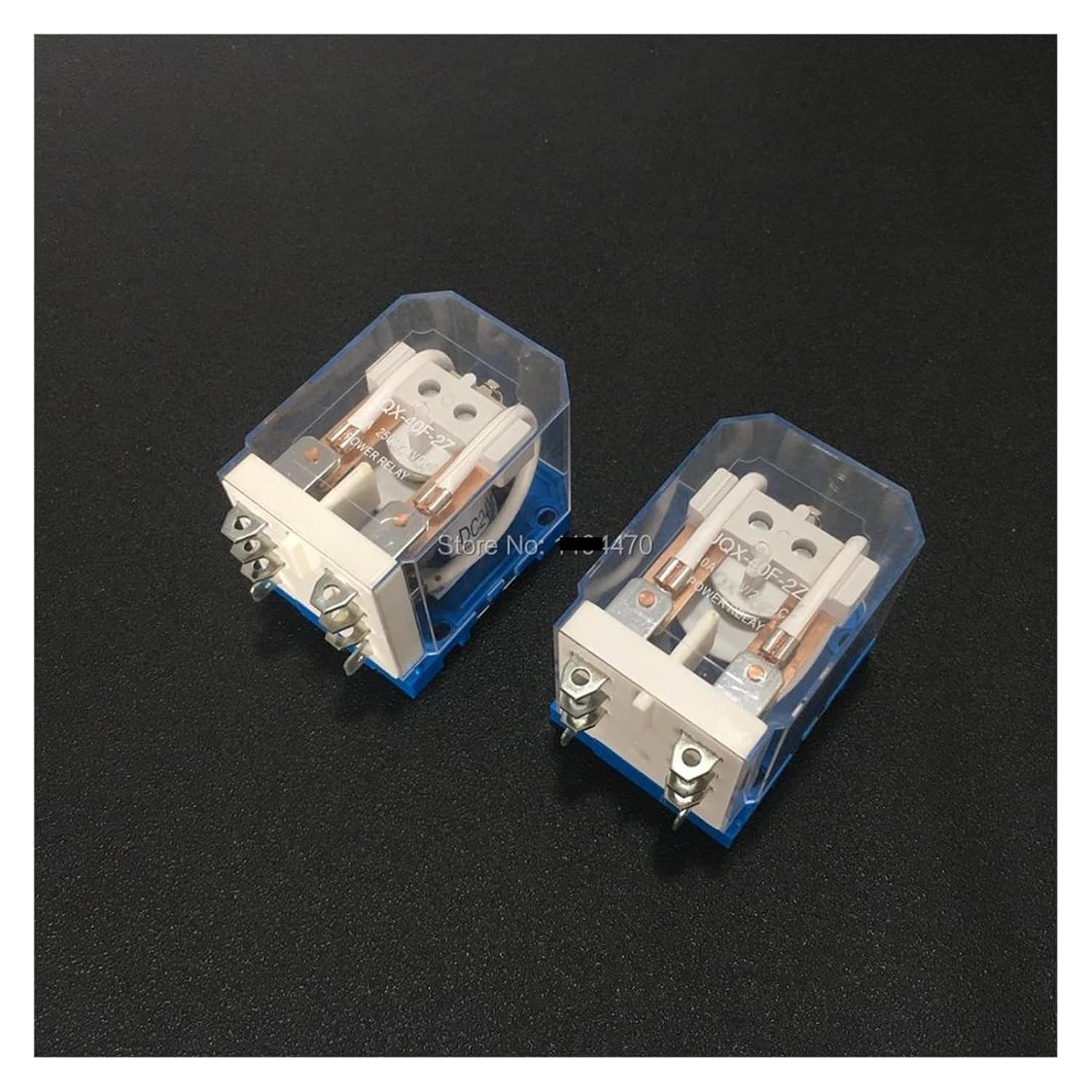 Relay 2pcs JQX-40F 2Z 40A HHC71C High Power DC12V DC24V AC110V AC220V Intermediate Relays JQX-40F-2Z 8Pin DPDT 2NO 2NC(AC 110V)