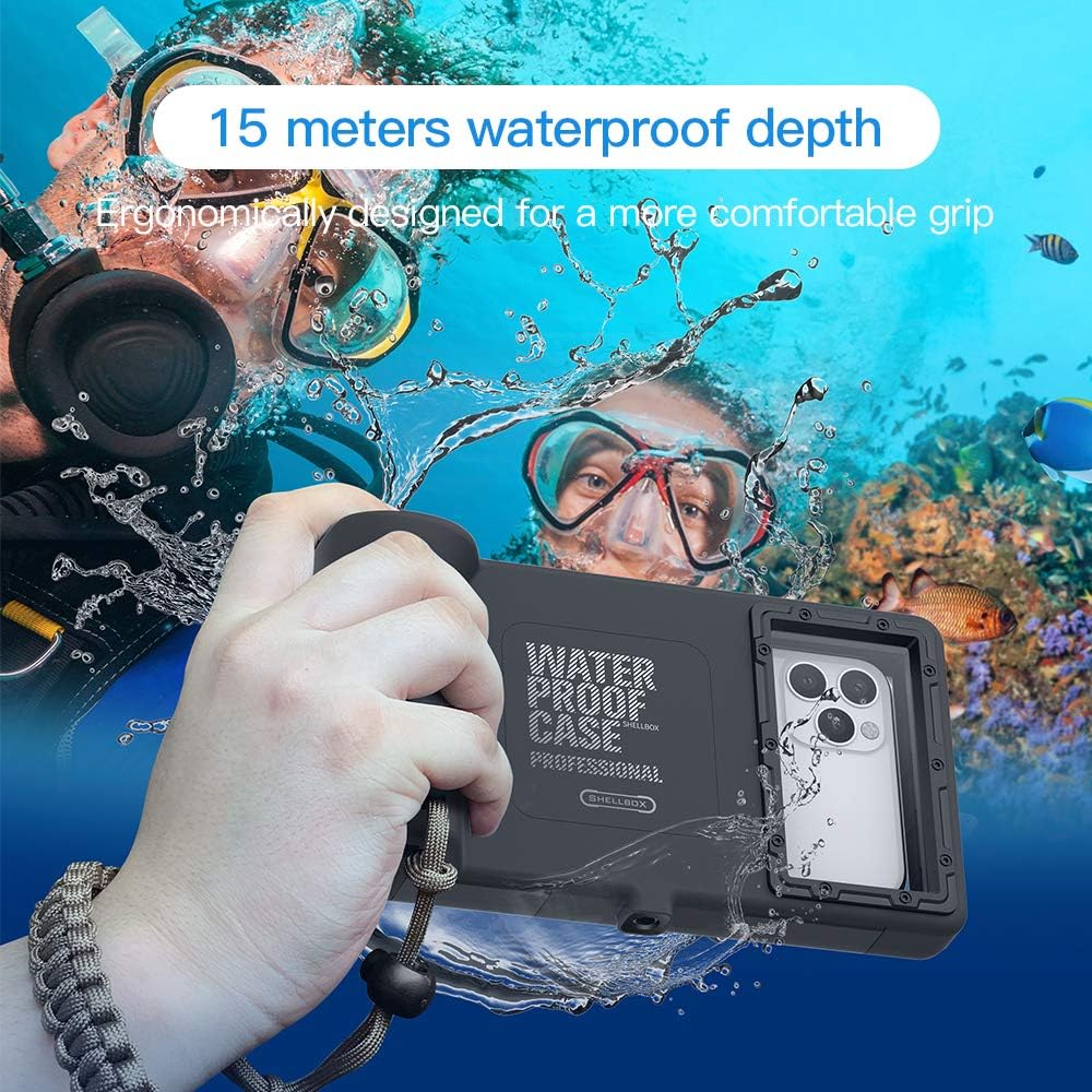 防水電話ケース プロフェッショナル 50フィート ダイビング すべてのSamsung iPhoneシリーズ用 ユニバーサル防水携帯電