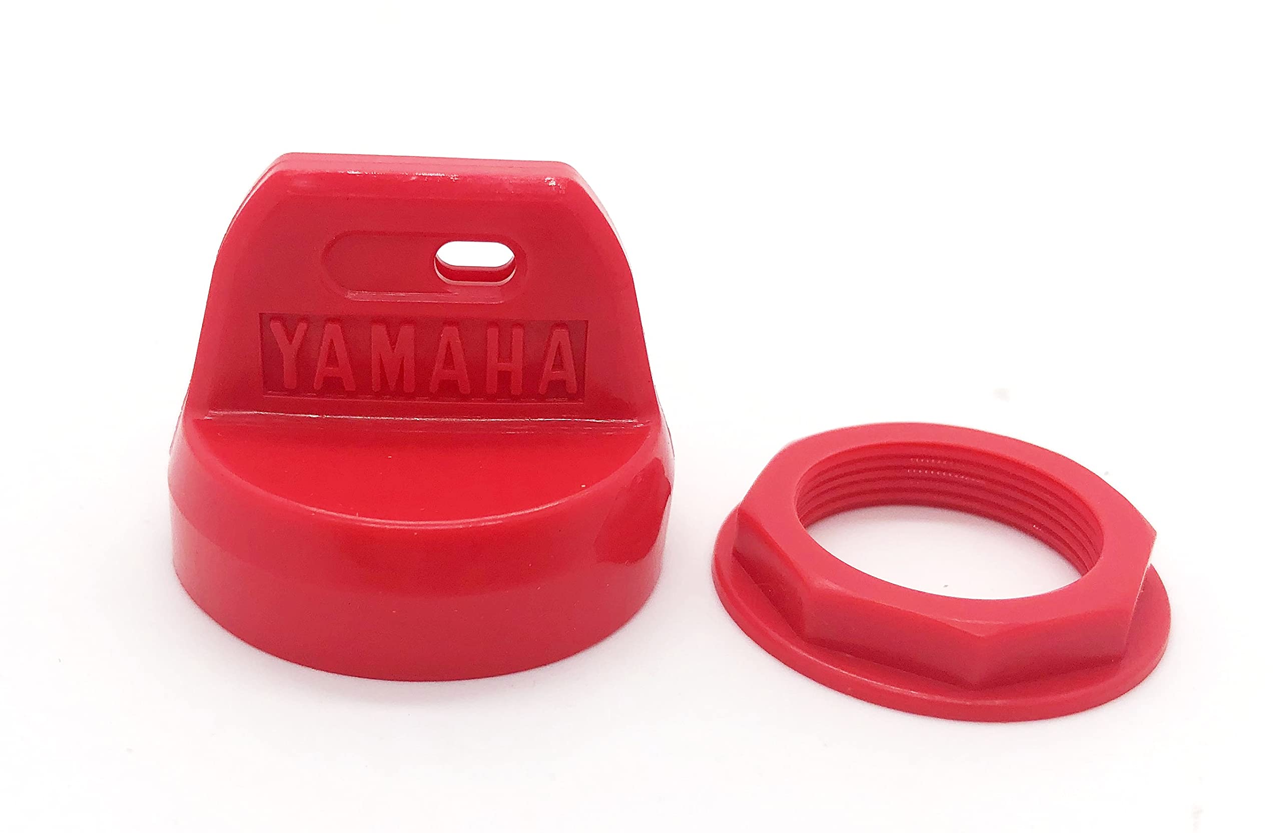 Tapa de interruptor de llave de goma y tuerca de encendido con código de color rojo, piezas de instalación personalizadas, compatible con Yamaha ATV 1991-2021