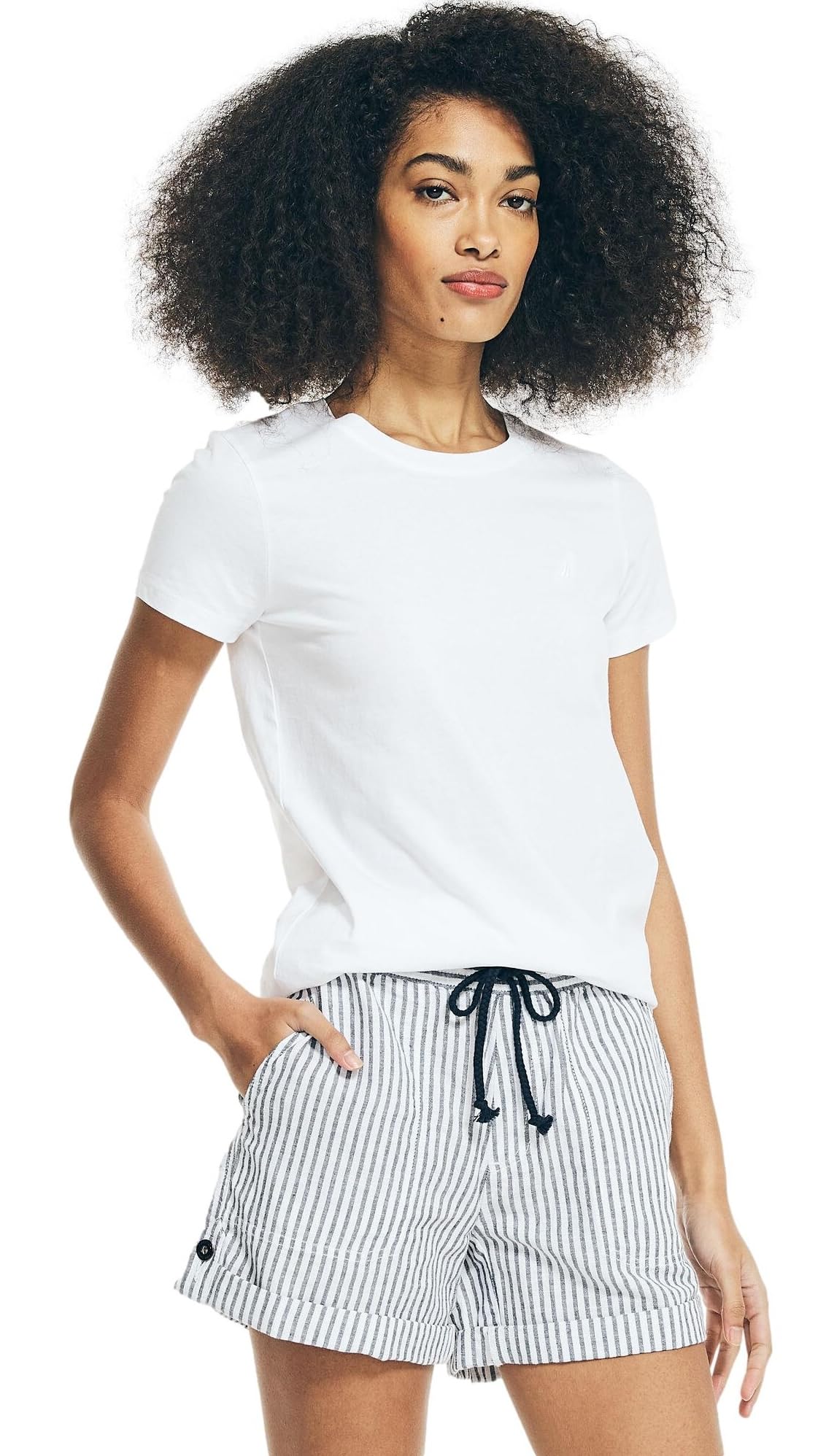 Nautica Women's Nautica Women's Classic Fit Crew-Neck J-Class T-Shirt