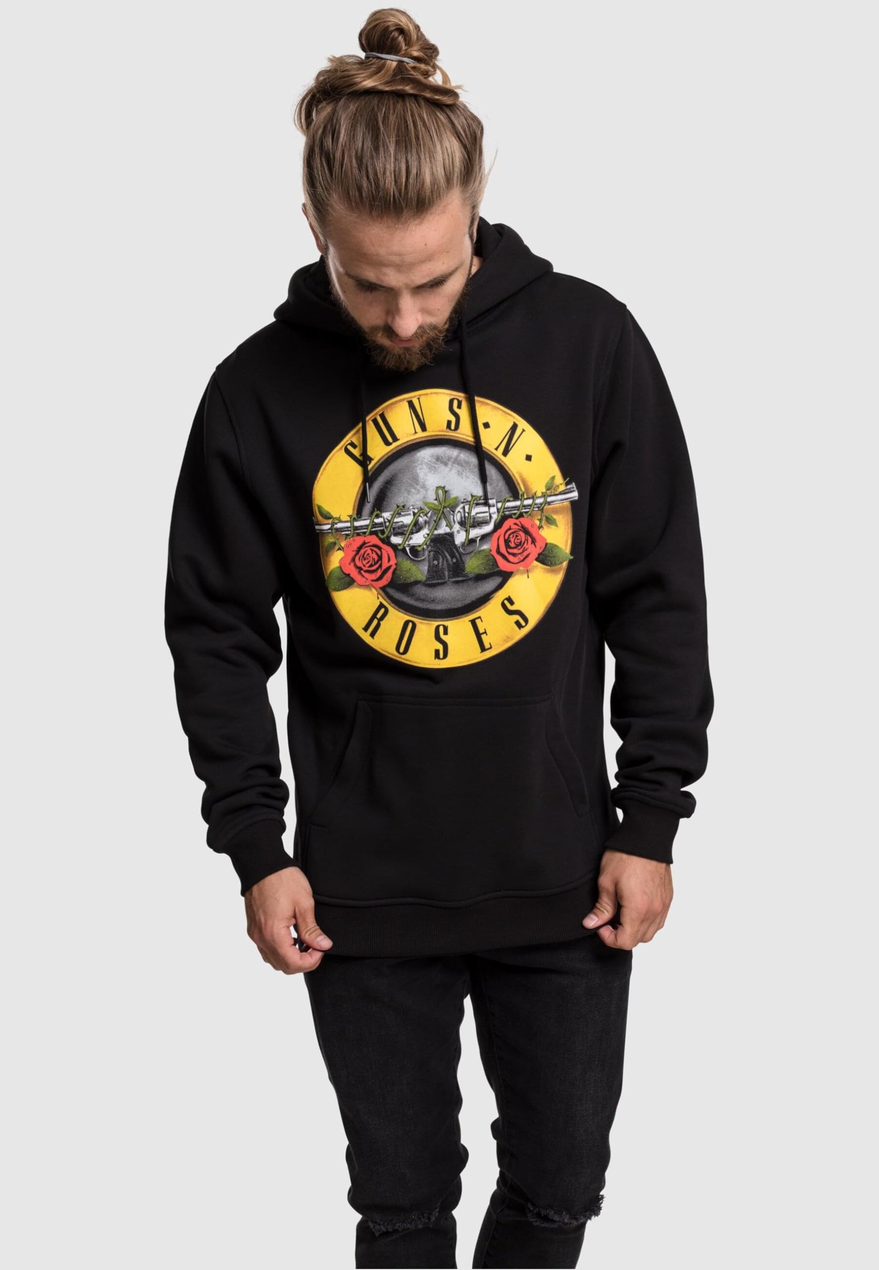 MERCHCODE Mc056-guns N' Roses Logo Hoody Sudadera con Capucha Hombre (Pack de 1)