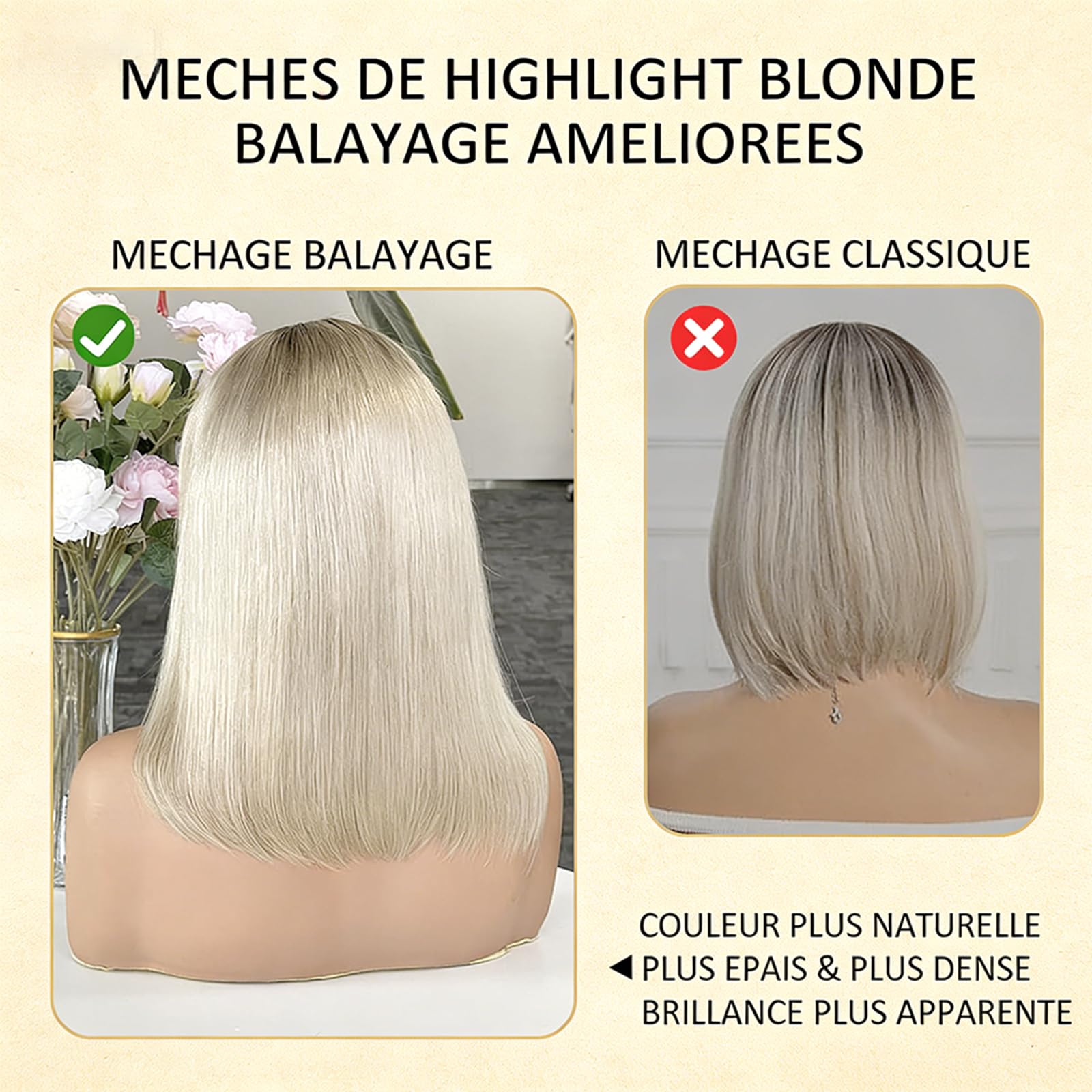 Dichte 200% Perücke Echthaar Aschblond mit hellbraunen Ansätzen 13x4x1 Spitzenfront Perücken aus 100% Remy EchthaarLänge 30 cm für Blond Perücke Damen Alltag Party Chemotherapie Human Hair Wigs