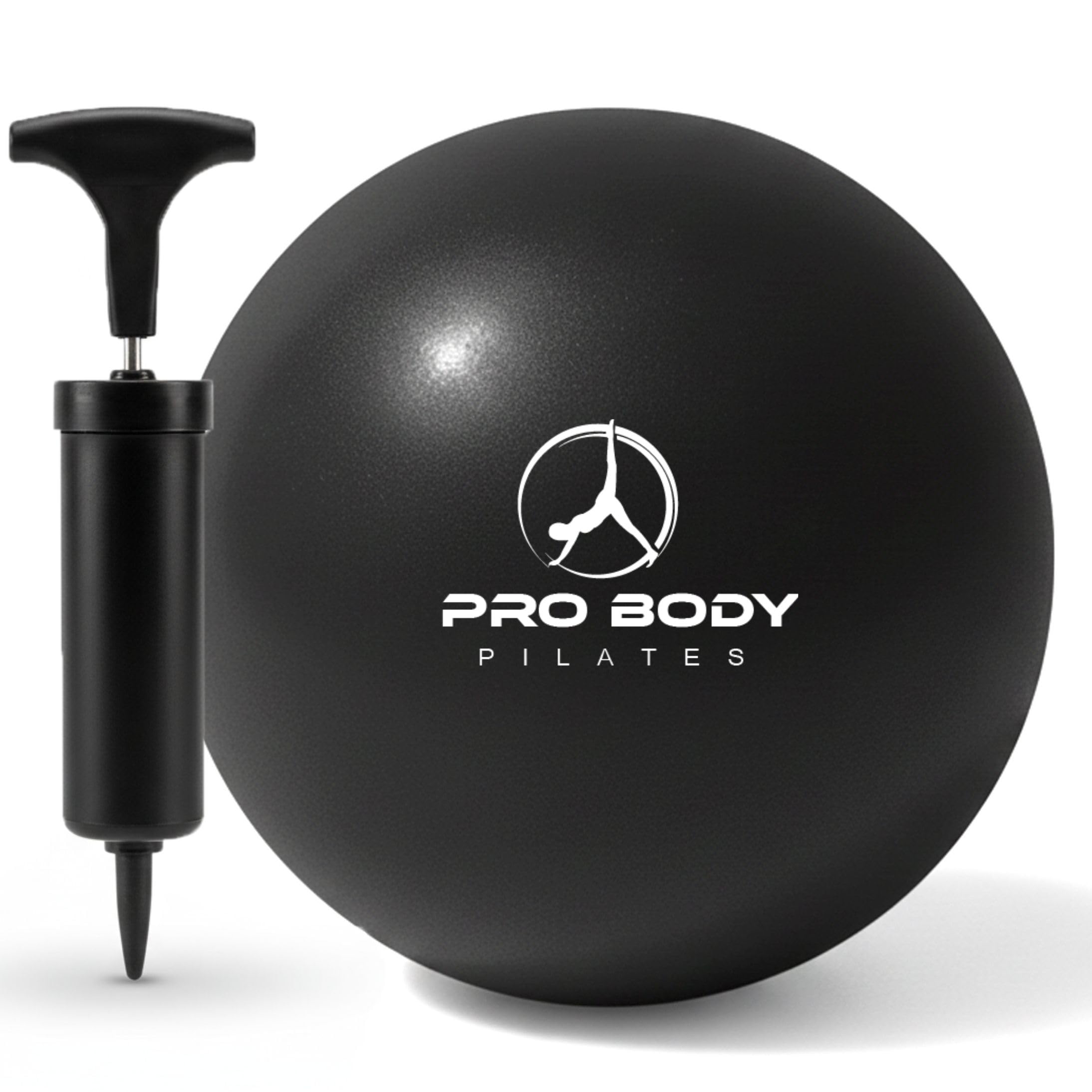 ProBody Pilates Small Exercise Ball with Pump - 9 Inch Workout Ball for Stability, Barre, Yoga, Core & Physical Therapy
