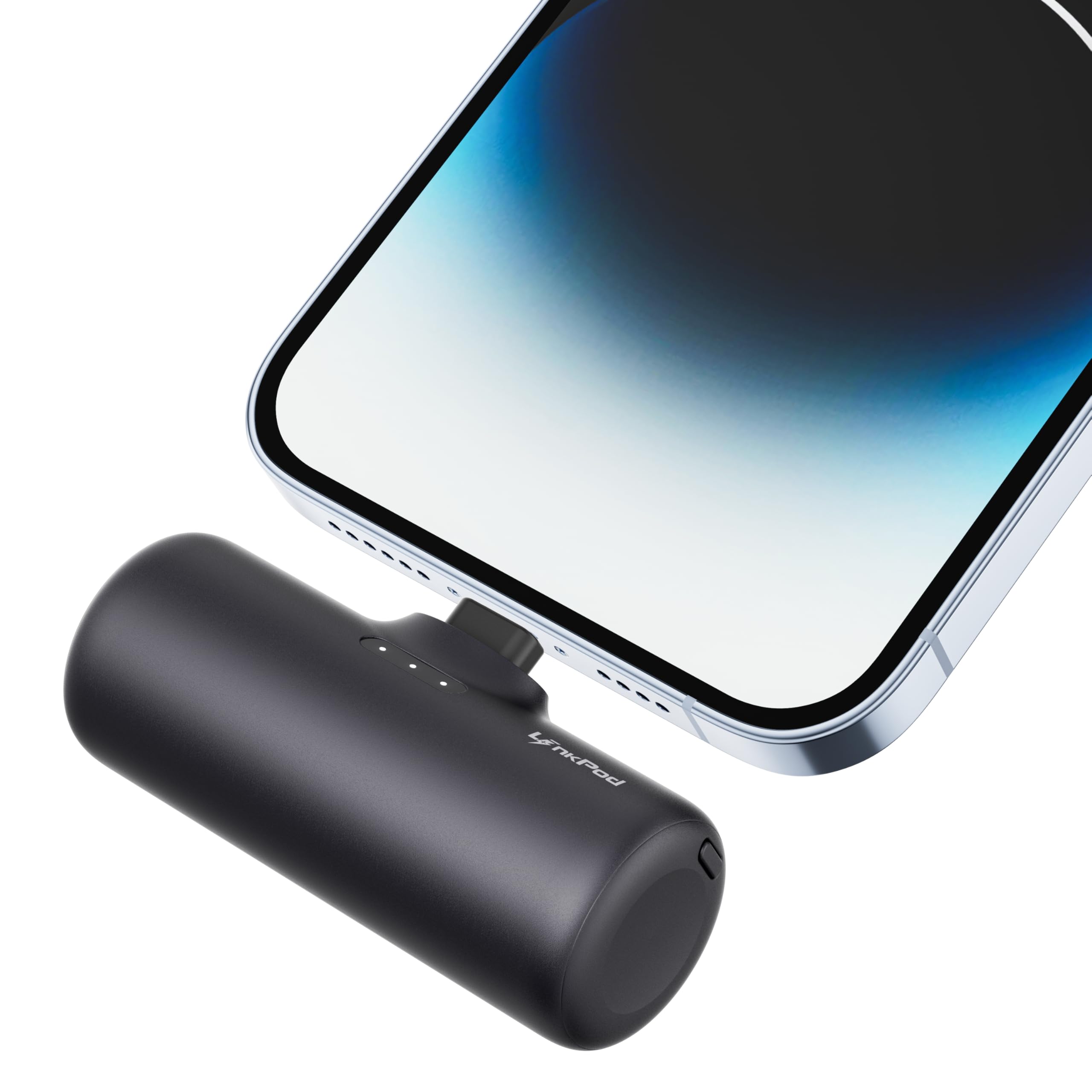 iWALK Mini Portable Charger for iPhone, 3500mAh Portable Phone Charger with Lightning Plug, External Battery Power Bank Compatible with iPhone 14/13/12/11/XS/XR/X/8/8 Plus Series, Black