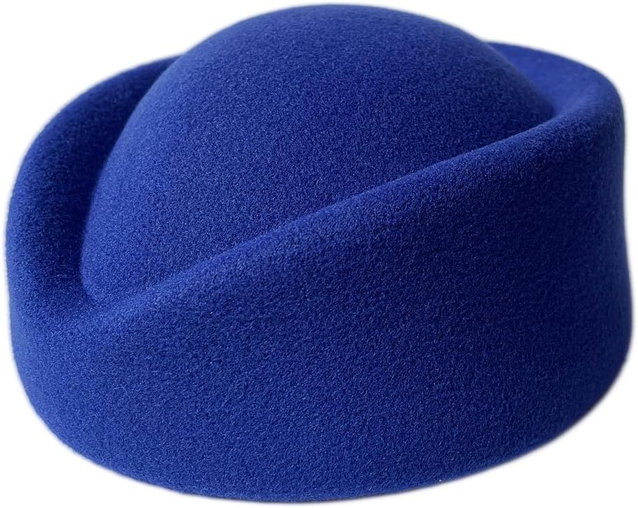 YING LANWool Cap Stewardess Pillbox Hat Teardrop Fascinator Base Sweet Design
