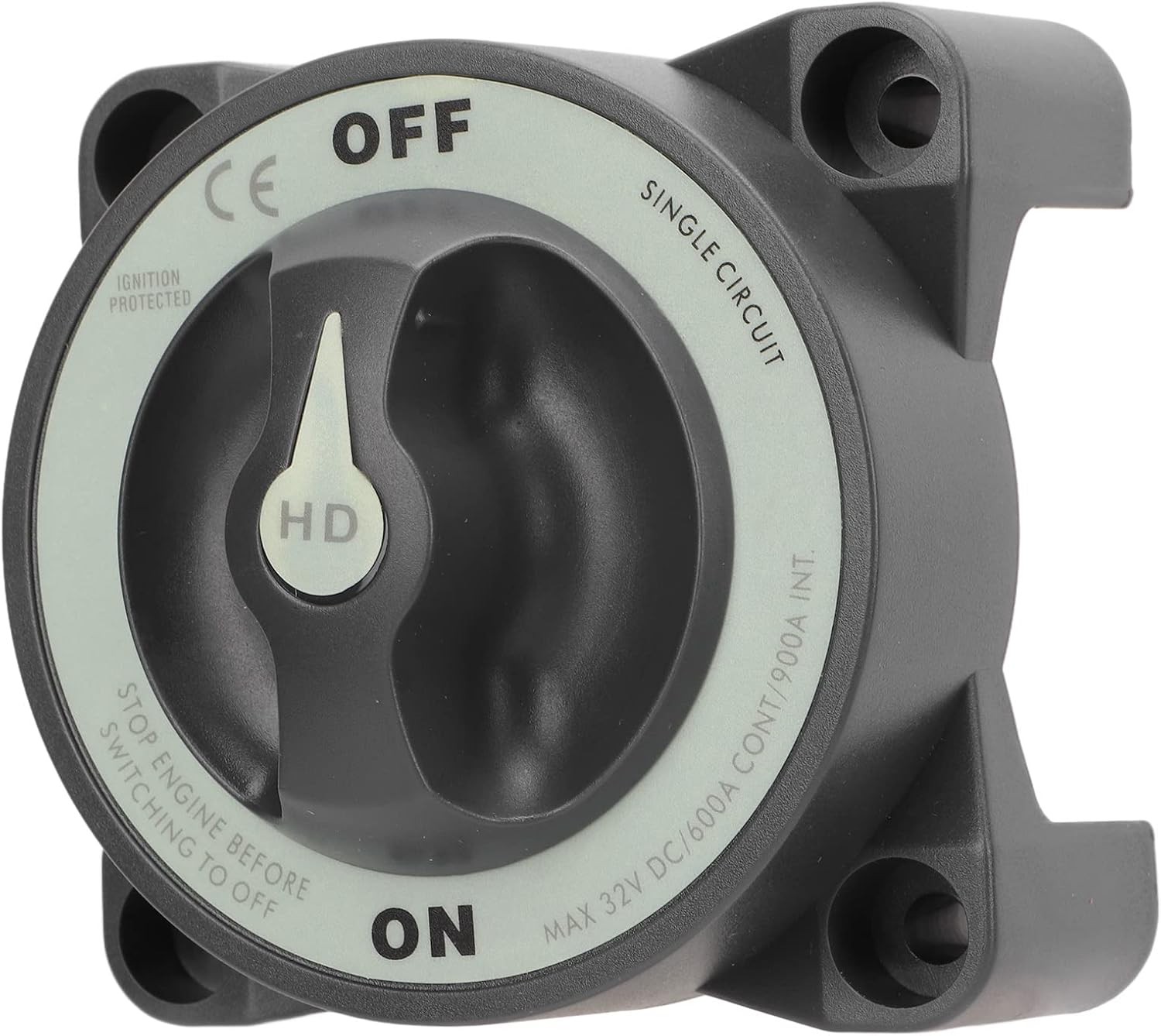 Battery Disconnect Switch, Master Battery Disconnect Switch Battery Switch Single Circuit ON OFF ABS Copper for RV Boat