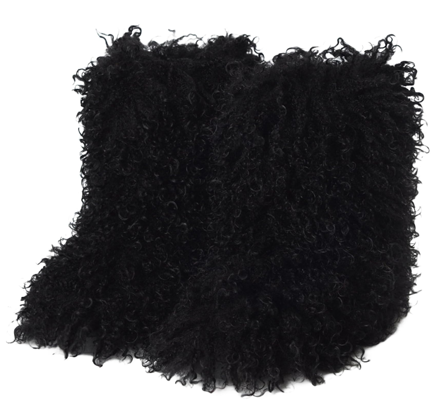 Cozy Fuzzy Faux Fur Boots Women Y2K Snow Boots Soft Plush Cold Weather Warm Winter Footwear Mid-Calf