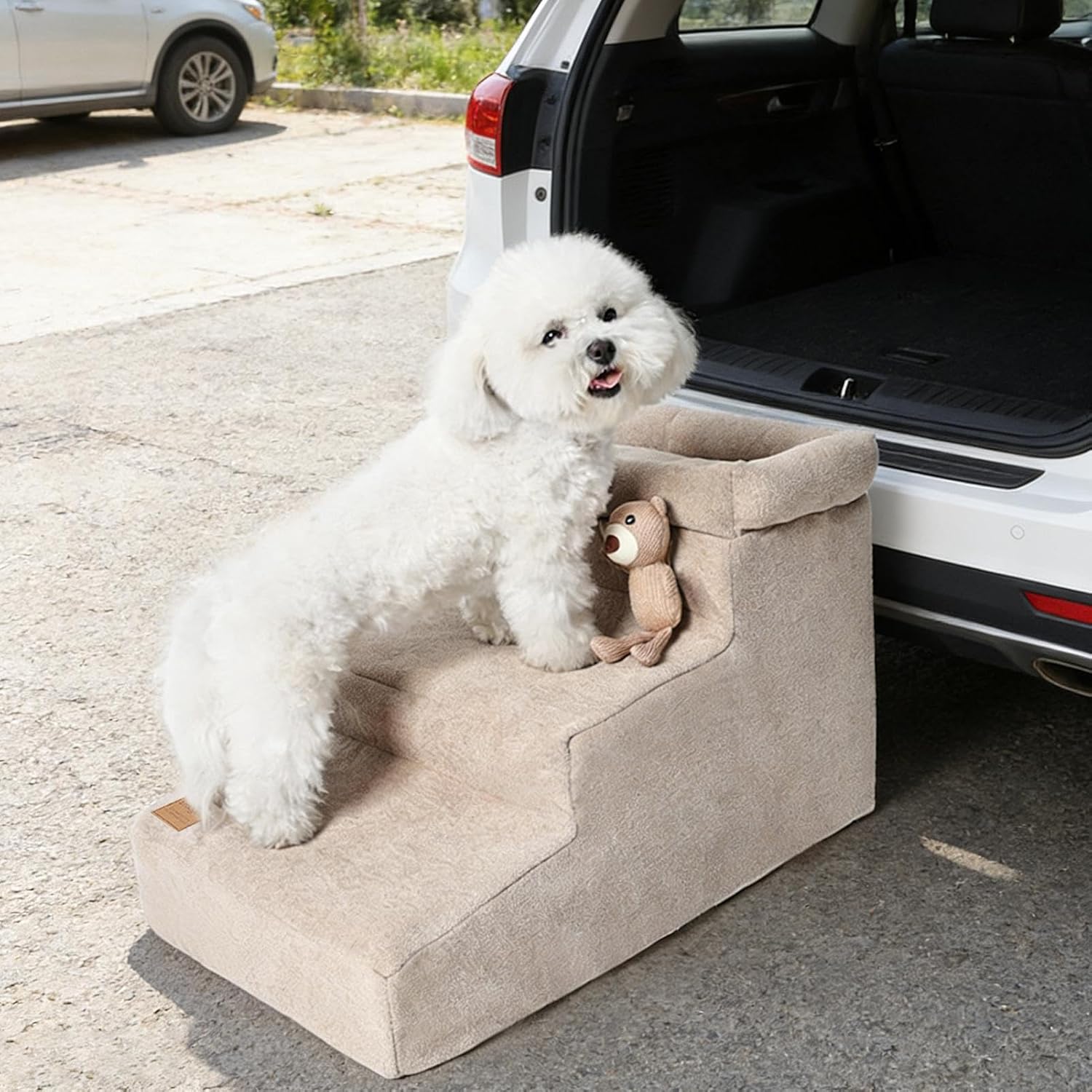 Dog Stairs - Anti Slip Puppy Ladder Vehicle Cat Steps, Pet Ramp for Dogs Cats, Home Office Apartment Sofa High Bed Car Daily Use Recovery Period Bedroom Room Safe Comfortable for Pets