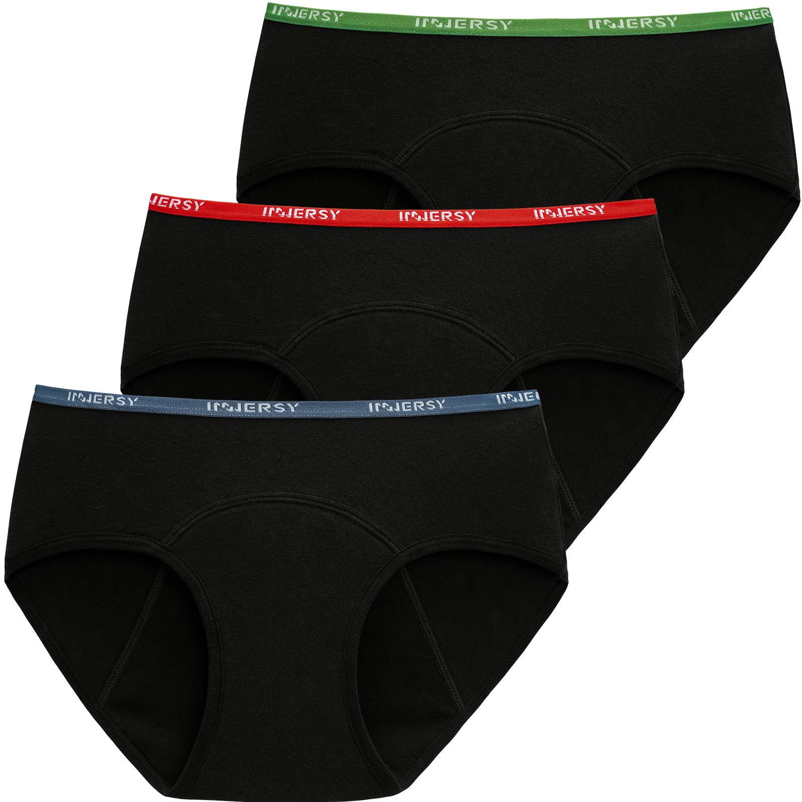 INNERSY Teen Girls Knickers Period Pants Cotton Leakproof Menstrual Underwear Pack of 3
