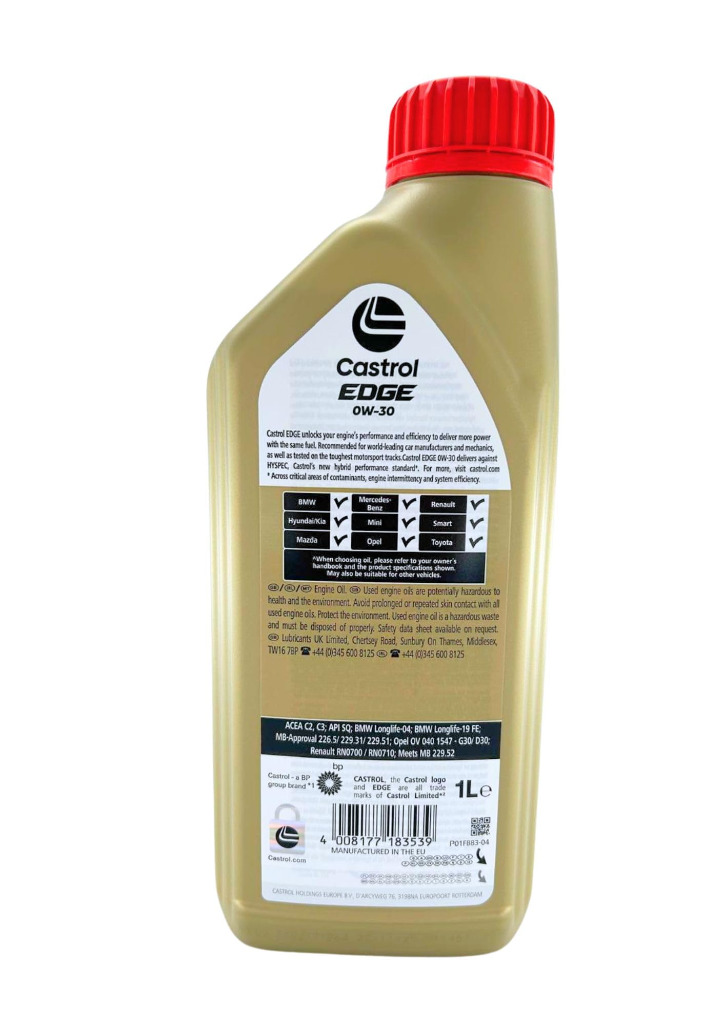 Castrol Edge 0w30 olio motore auto benzina diesel 5x1lt.