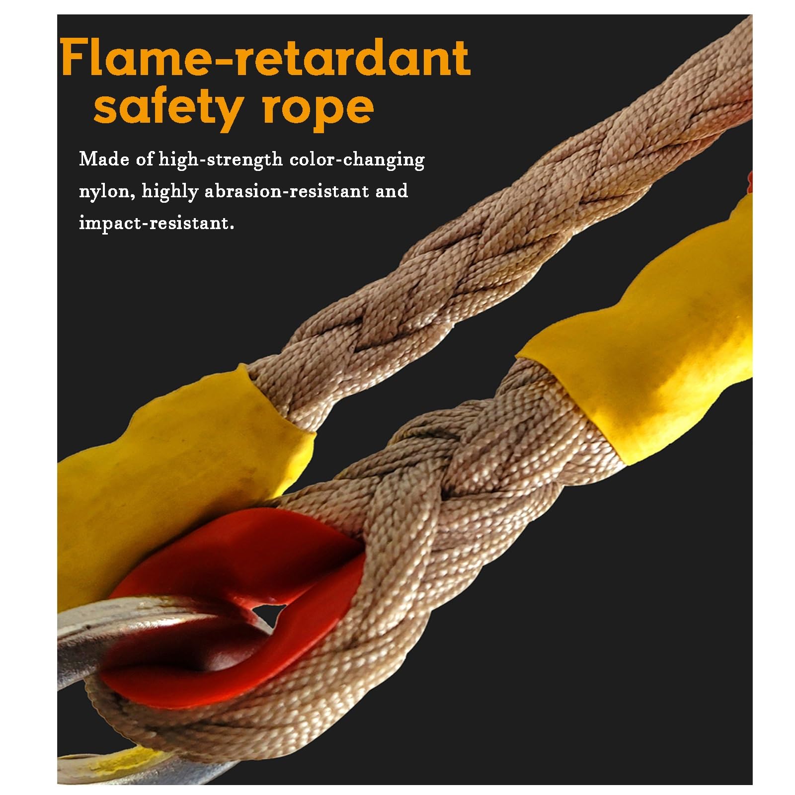 Lifeline ritrattante personale di protezione anticaduta, robusto dispositivo anticaduta del cavo metallico dell'acciaio, cordino di sicurezza antiusura per lavori di ingegneria e costruzione