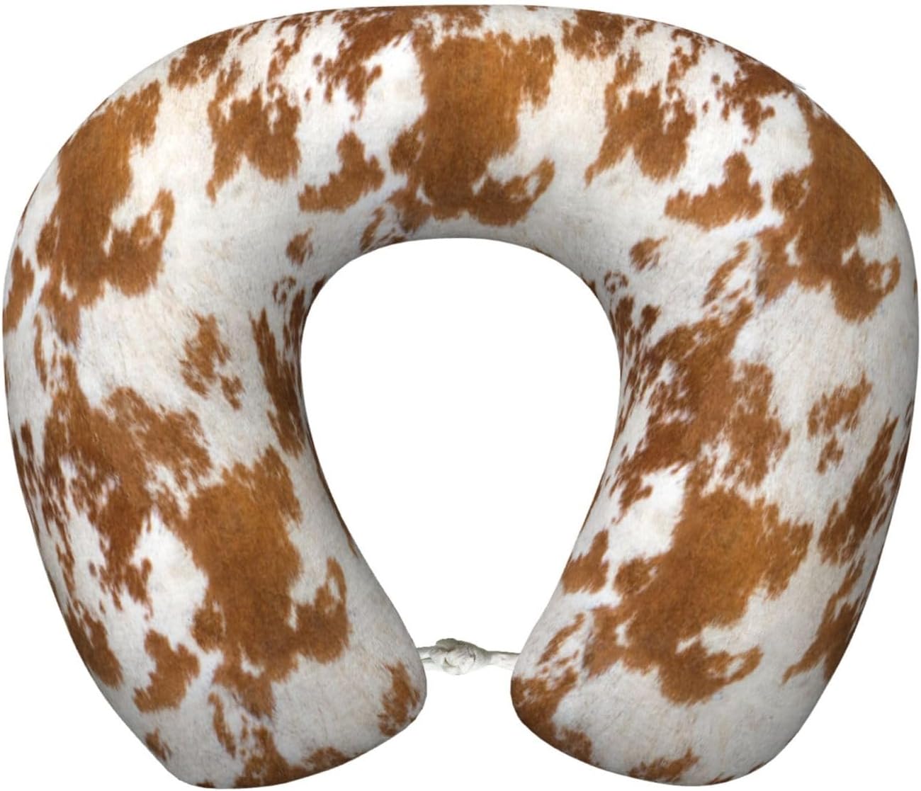 Crazy Bison U Shaped Neck Pillow, Western Memory Foam Travel Pillow, Super Lightweight Checkered Portable Headrest for Airplane Chair, Car, Office (West Farm)