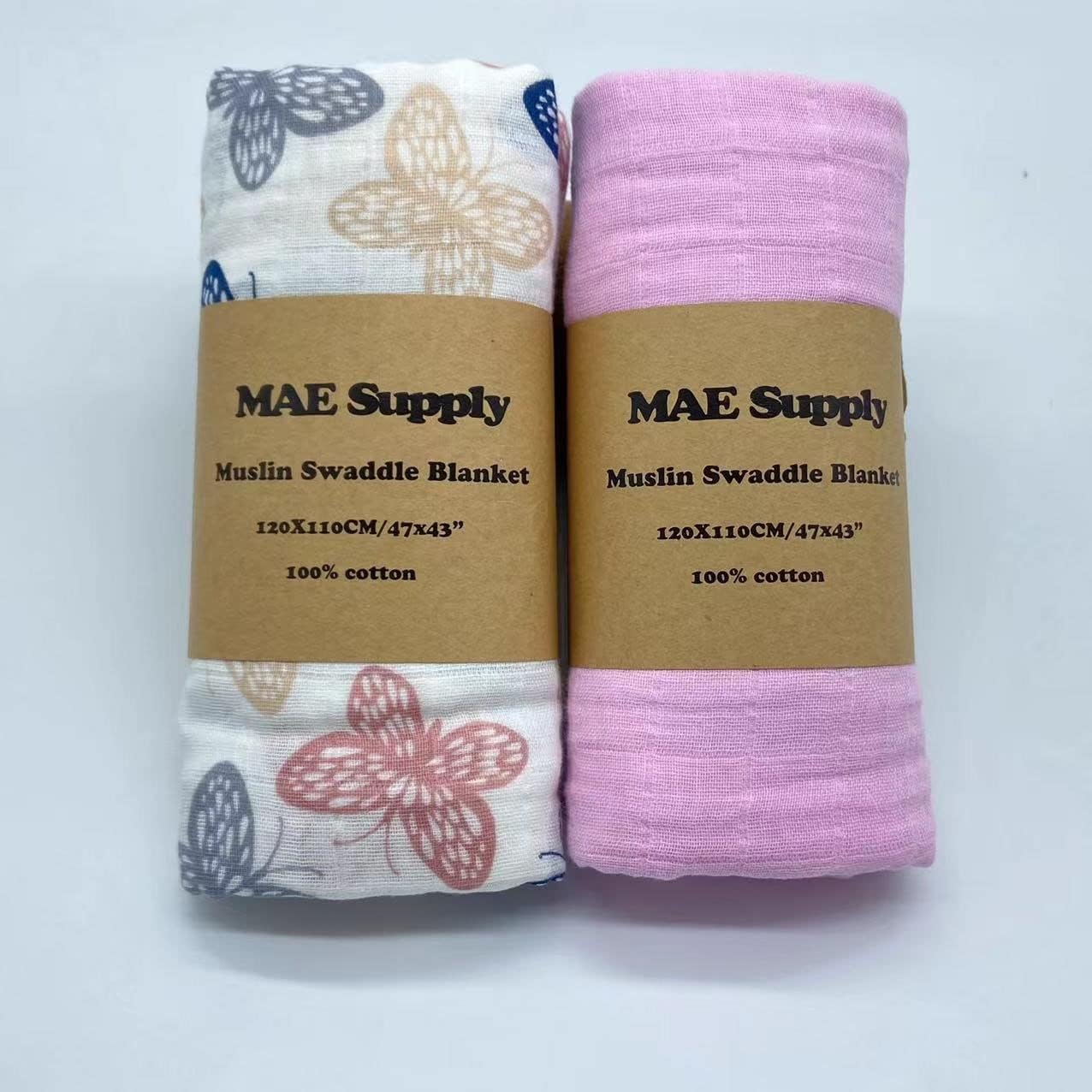 Baby Muslin Swaddle Blankets, Baby Receiving Swaddle for