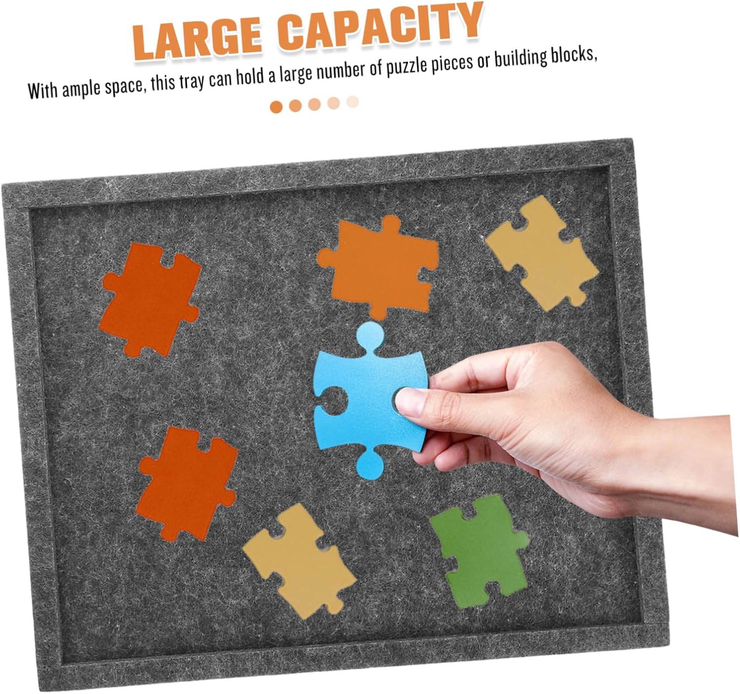 6pcs Jigsaw Puzzle Sorting Trays Stackable Organizer Felt Dividers Large Puzzle Board Storage for Boys and Girls Adults