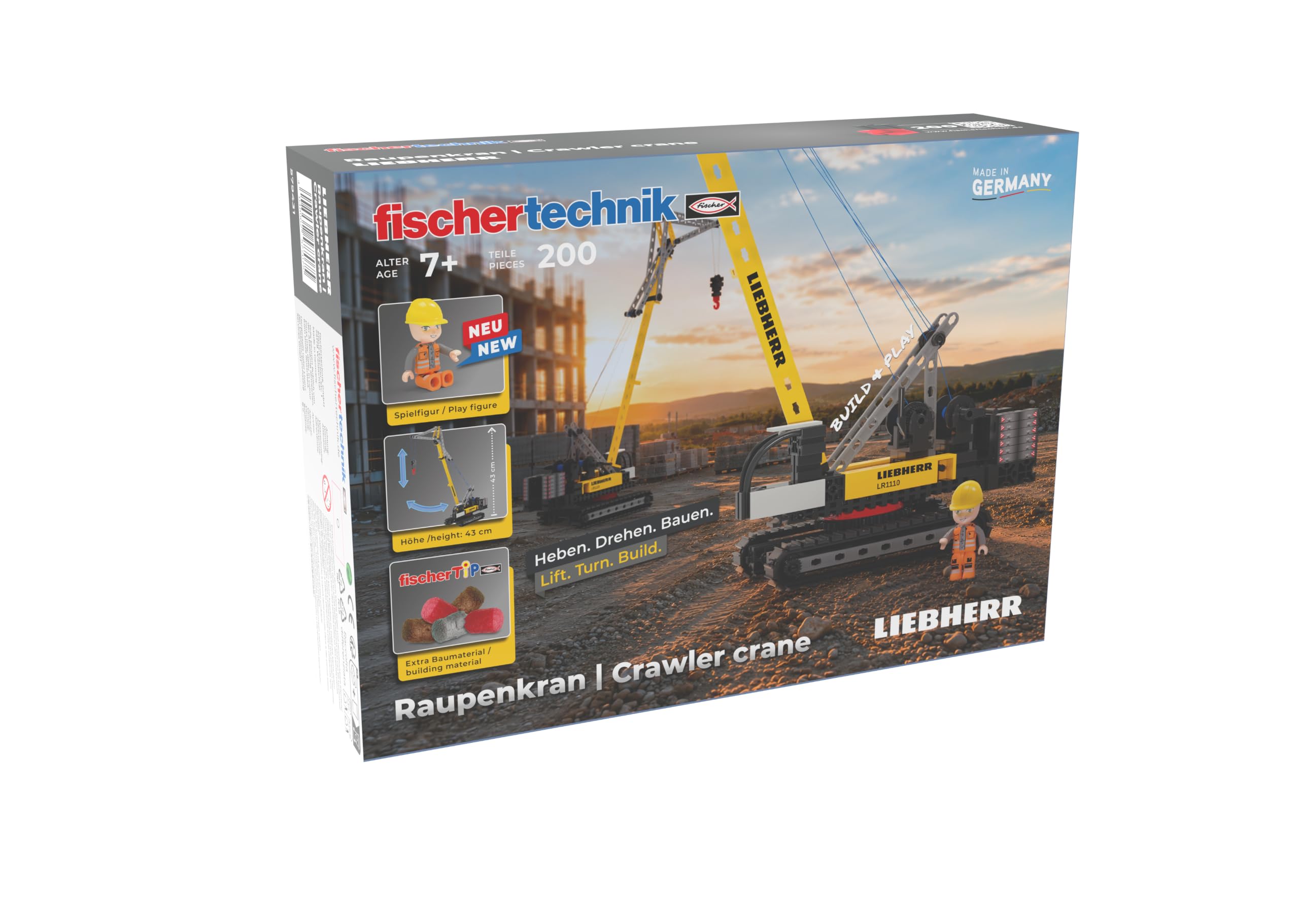 fischertechnik Liebherr Żuraw gąsienicowy zestaw do montażu dla dzieci od 7