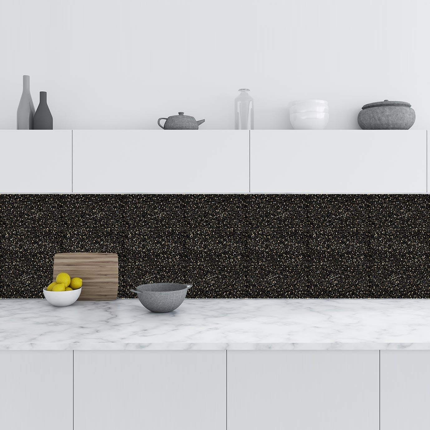 Mutfak Tezgah Arası Folyo Fayans Kaplama Folyosu Granit Desen 60x400 CM