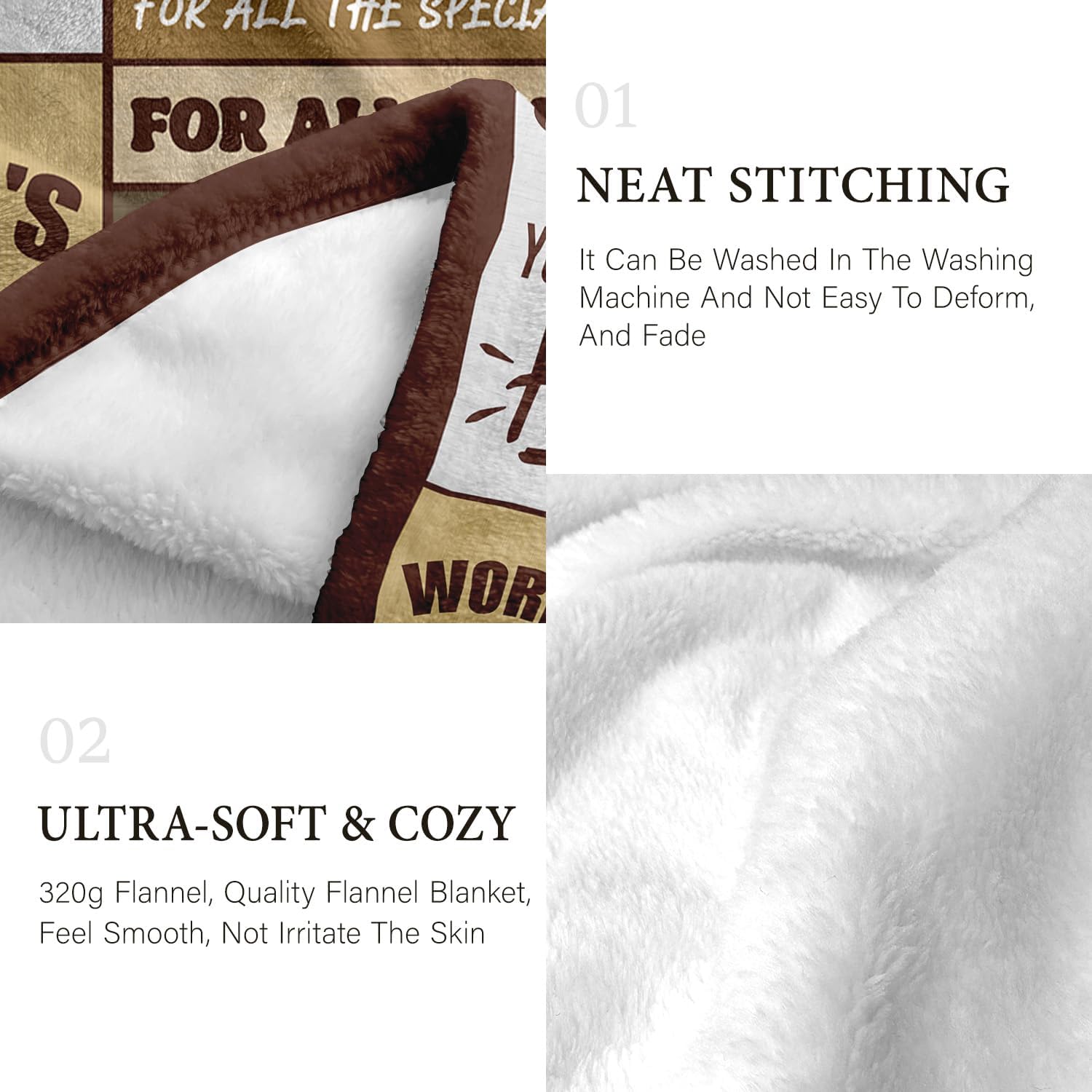 Uncle Gifts from Niece & Nephew - Uncle Birthday Gifts Ideas - Best Uncle Ever Gift for Christmas - Funny Uncle Gifts - to My Uncle's Soft Flannel Throw Blanket 50" x 60" - Image 6