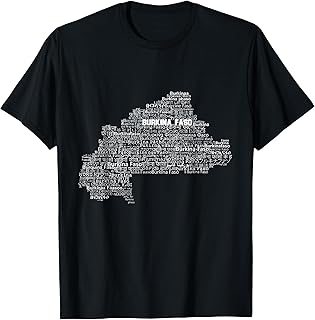 Burkina Faso Map, Burkina Faso in world languages T-Shirt