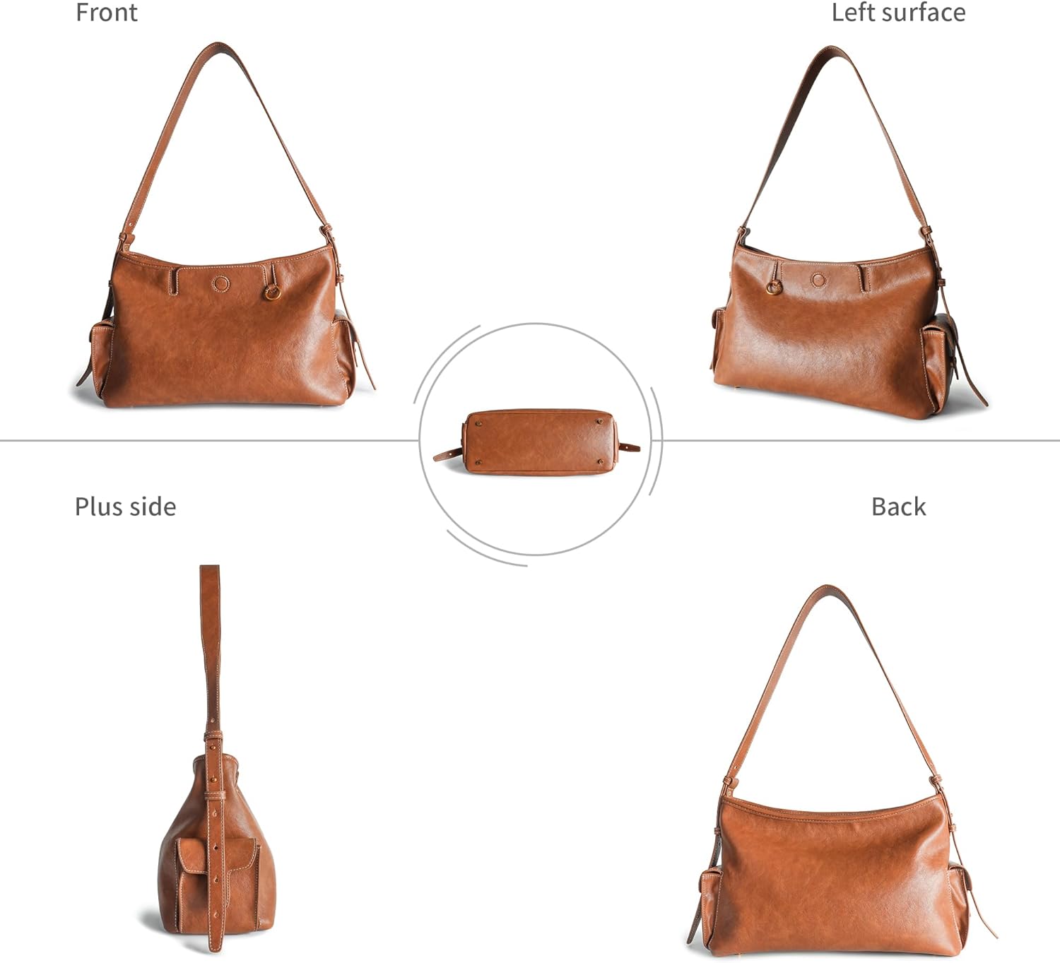 Shoulder Bags for Women Under the Arm Large Bag PU Laether Ladies Shoulder Totes Bag with Zipper Clouser
