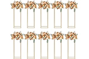 Gold Centerpiece Stands - Set of 10