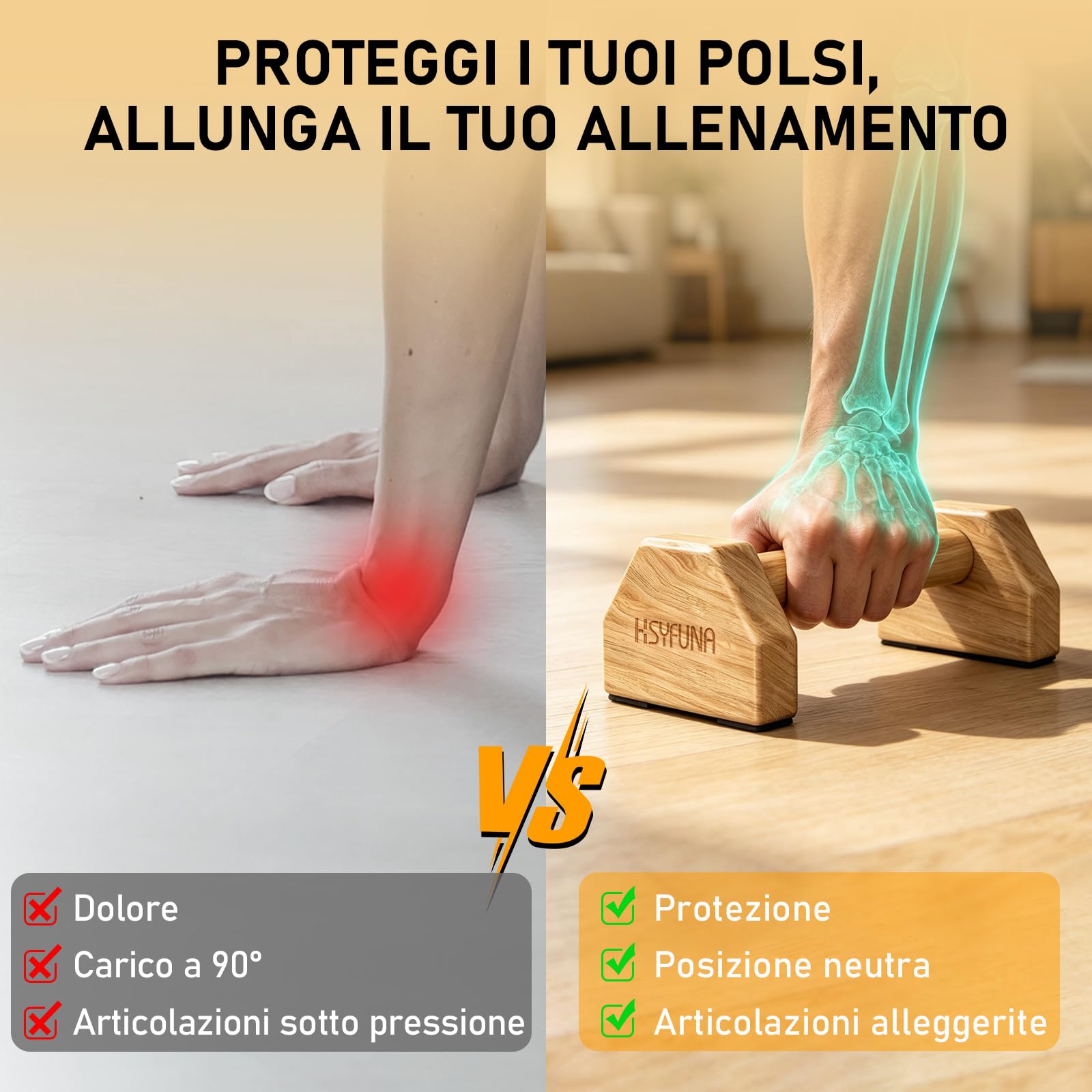 Parallele Calisthenics, Parallele Basse, Maniglie per Flessioni in Legno, Parallele in Legno, Push Up Bar Fitness, Parallele Calisthenics, Palestra Corpo Libero, Antiscivolo e Portatili