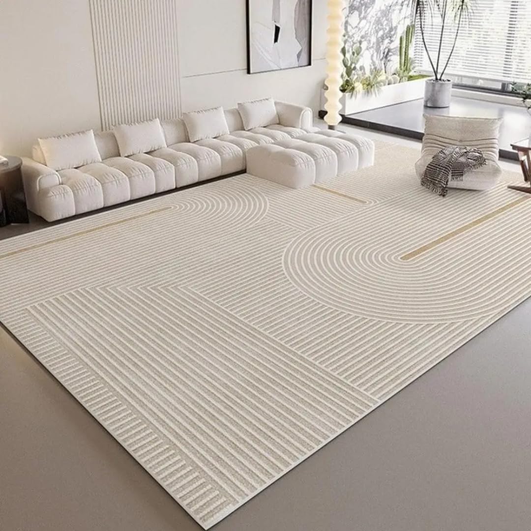 Tapis minimaliste à lignes fines 120x200 cm pour salon et chambre LSJR-4