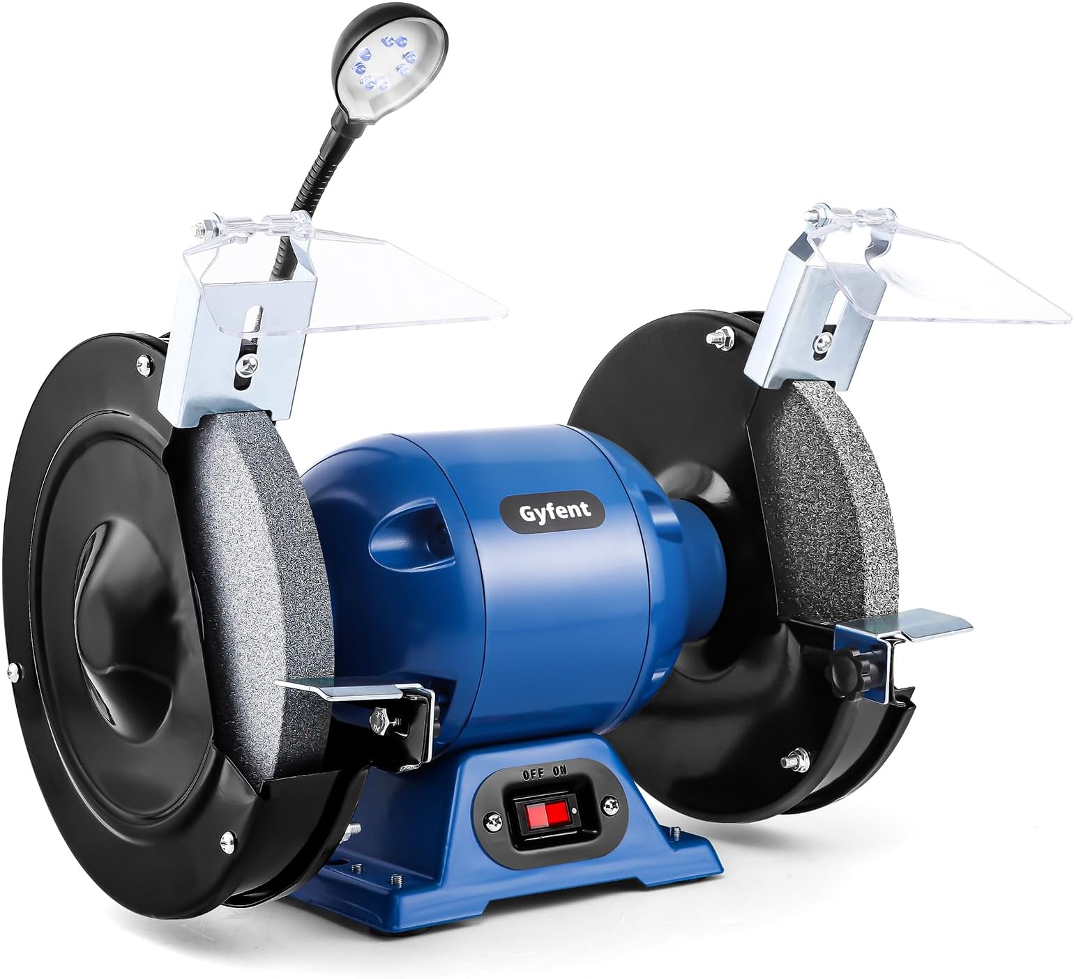 Bench Grinder, 3.2-Amp 8-Inch High Speed Bench Grinder 3560 RPM 1/2 HP Table Grinder with 36/80-Grit Grinding Wheels Grinding Machine for Sharpening Grinding