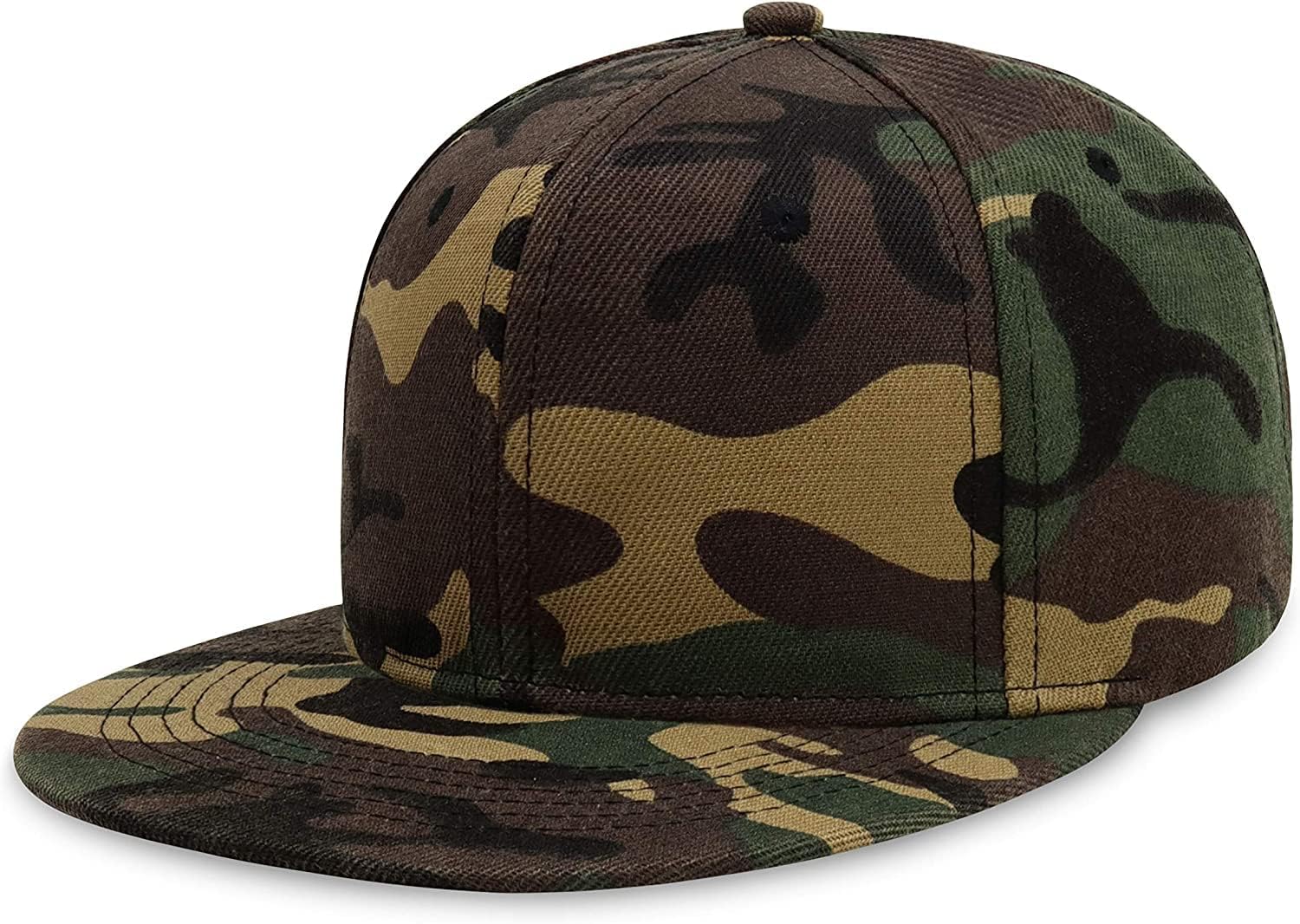 Men's Classic Flat Brim Hip-Hop Adjustable Snapback Cap