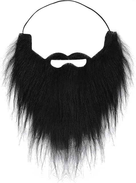 Sibba 1Pcs Party Fake Beard, Fake Mustaches Funny Self Adhesive Novelty Moustache Festival Party costume and Christmas Supplies Decorations Masquerade Party