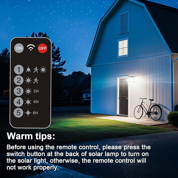EMANER Solar Motion Lights Outdoor | 3000mAh Brightest Flood Light Dusk to Dawn, 20+hrs Runtime 270 Degree Wide Angle Solar Security Spot Lights 5 Modes for House Wall Mount Backyard Garden