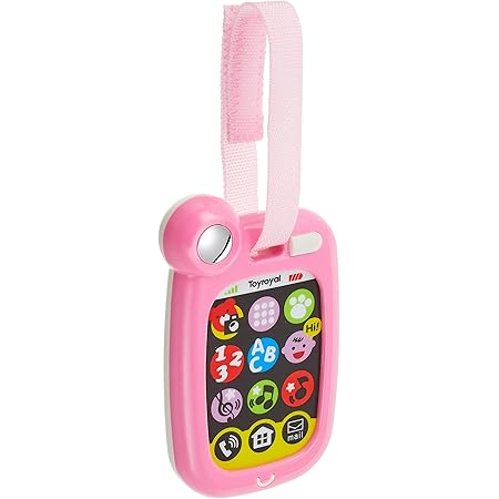 Amazon Co Jp トイローヤル おでかけスマートホン ピンク 赤ちゃん用スマホ 音の出るおもちゃ 光るおもちゃ 持ち運び 知育玩具 男の子 女の子 家電 カメラ