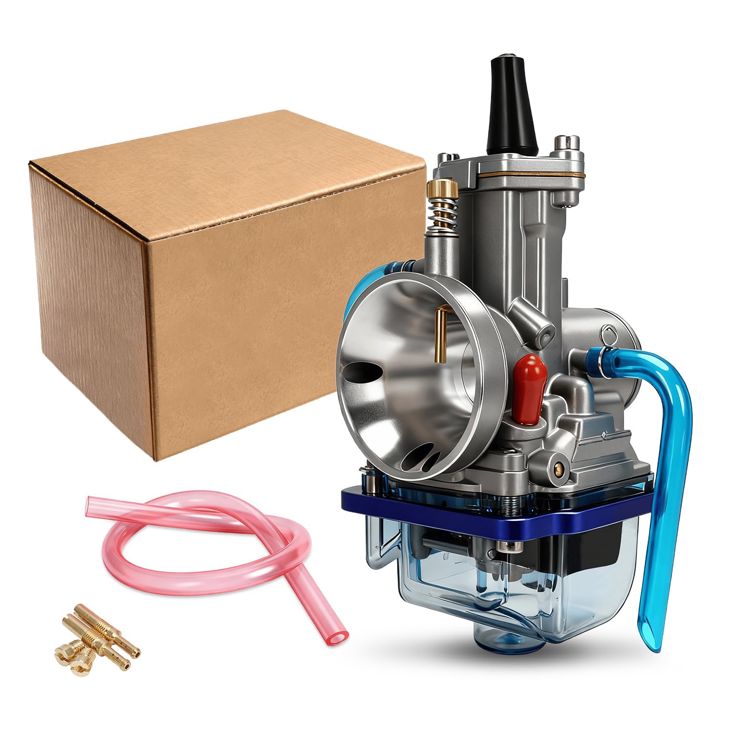 JFG RACING PWK 24MM Carburetor,24MM Carburetor Carb Universal for 50CC-100CC 50CC 80CC 90CC 100CC Racing ATV Parts Quad Go Kart Dirt Pit Bike Motorcycle Scooters