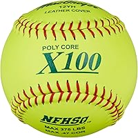 MacGregor NFHS Approved 12-Inch Fast Pitch Softballs - One Dozen Yellow Leather Cover for Official Games