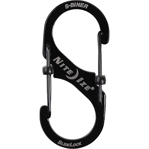 Nite Ize LSB3-01-R6 S-Biner SlideLock Dual Locking Carabiner, Size #3, Stainless