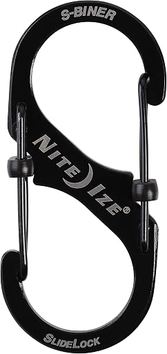 Nite Ize LSB3-01-R6 S-Biner SlideLock Dual Locking Carabiner, Size #3, Stainless