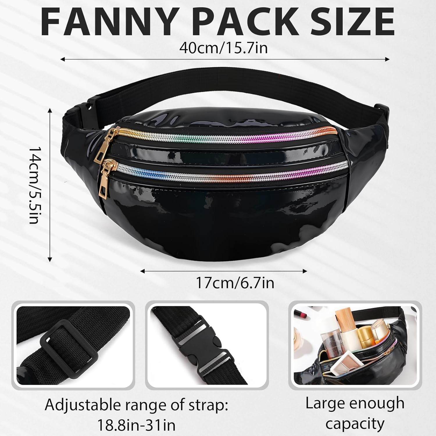 80s Costume Accessories Set for Women, Black Holographic Pack Fishnet Gloves Leg Warmer Lace Headband Cross Jewelry, 1980s Fancy Prom Dress Party Outfit - Image 4