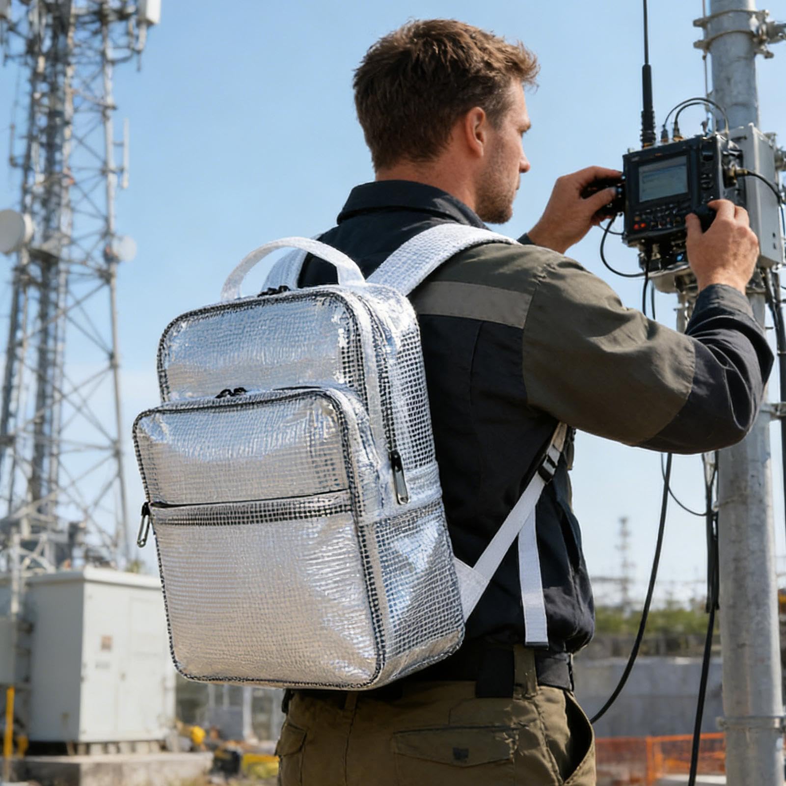 Zaino da lavoro per uomo Grande Capacità Antistatica Ritardante di Fiamma | Zaino da uomo per laptop Per Computer, Dispositivi Elettronici, Attrezzi Gear, Viaggio, Palestra, Ufficio, Campeggio, We