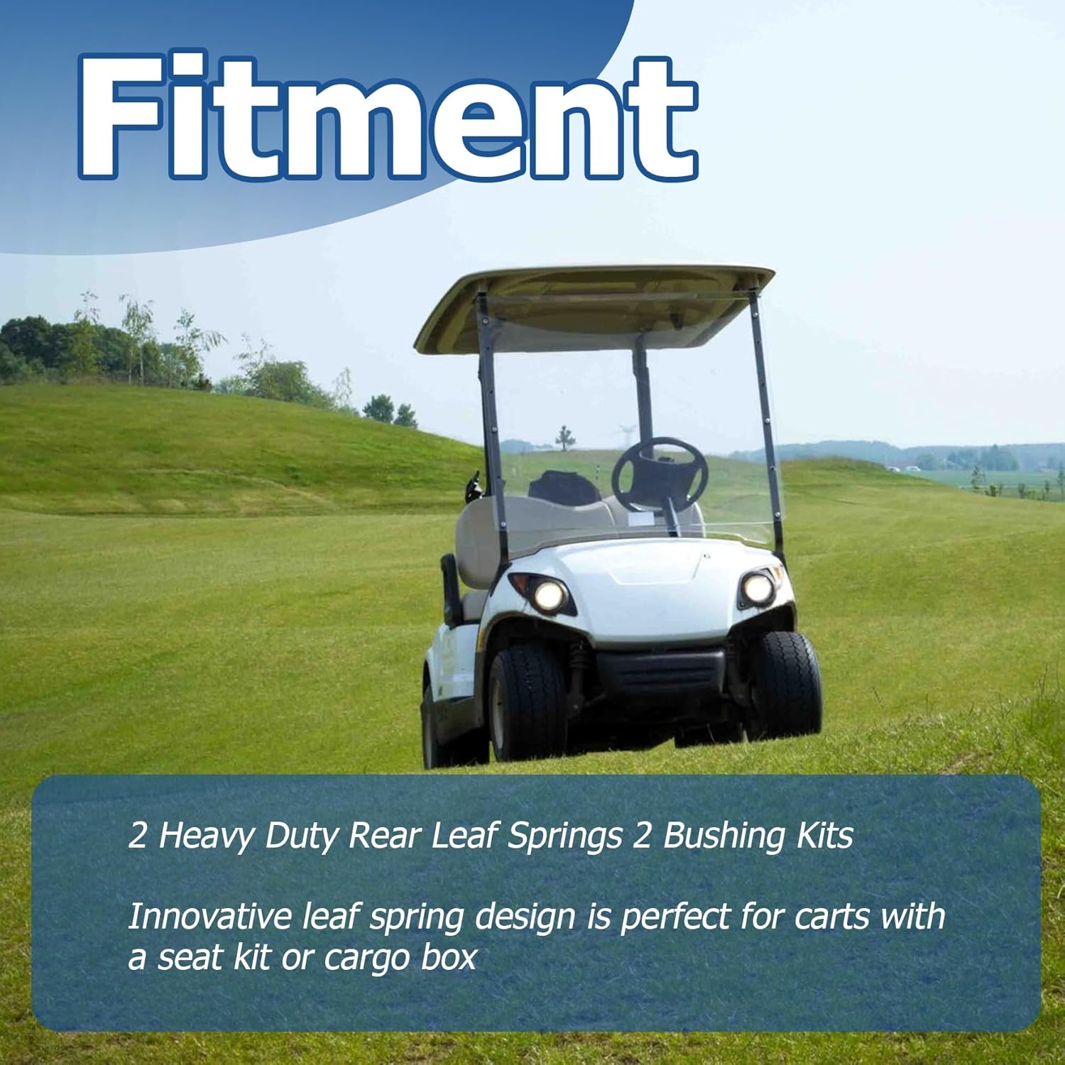 WFLNHB Heavy Duty Rear Leaf Springs Replacement for EZGO TXT 1996-2013 Golf Cart