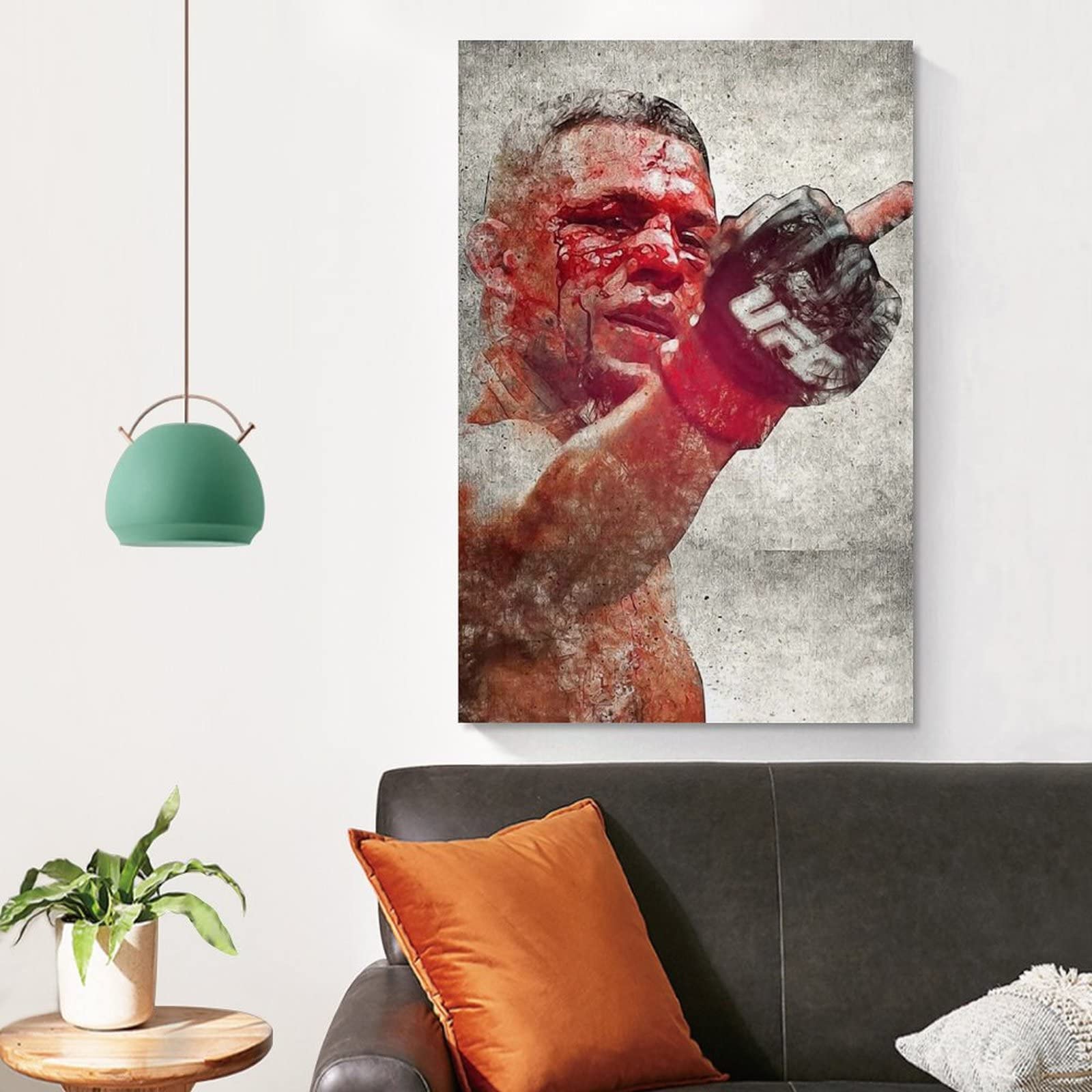 Nate Diaz Leinwand-Poster, Schlafzimmer, Dekoration Produktbild-Vorschau 4