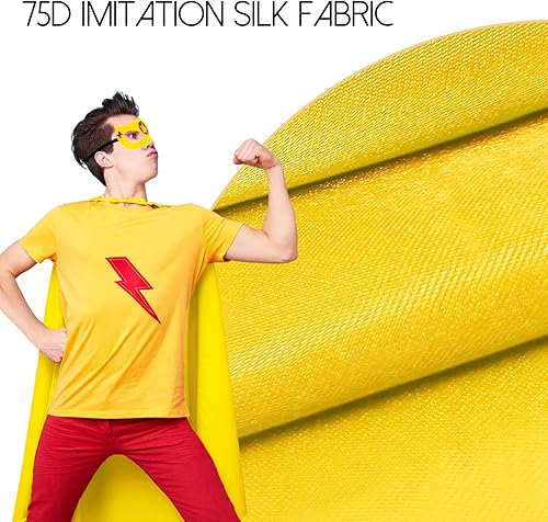 Miniatura 5 de iROLEWIN Capas de superhéroes para adultos y máscaras para mujeres y hombres, disfraces de grupo a granel, disfraz de mago de formación de equipos,